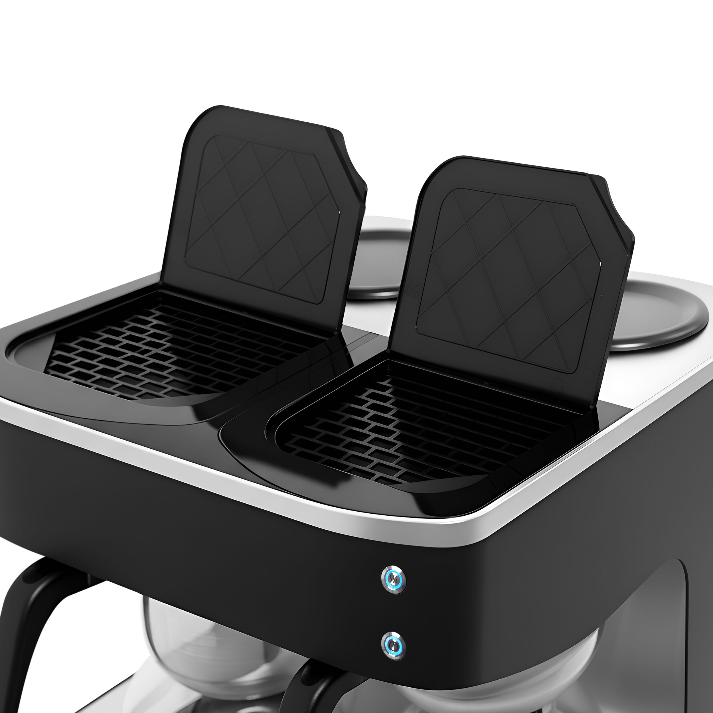 Machine à café filtre professionnelle - 2x 1,8L - 4,04 kW - remplissage manuel - avec 4 plaques chauffantes - incl. 2 pichets en verre