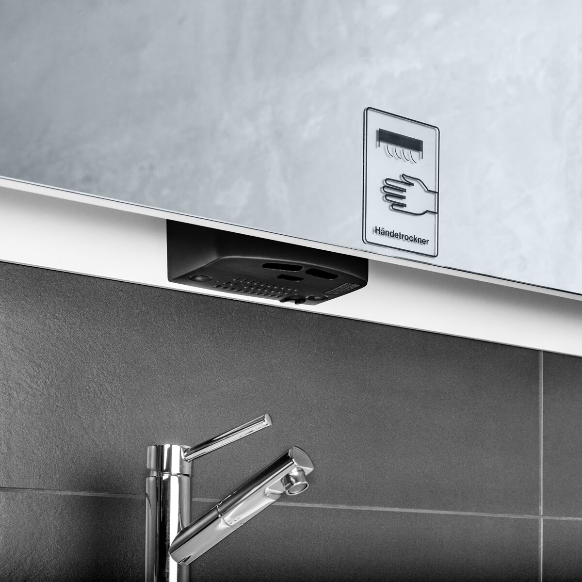 (2 pièces) AIR-WOLF | Sèche-mains avec capteur infrarouge – inox noir mat