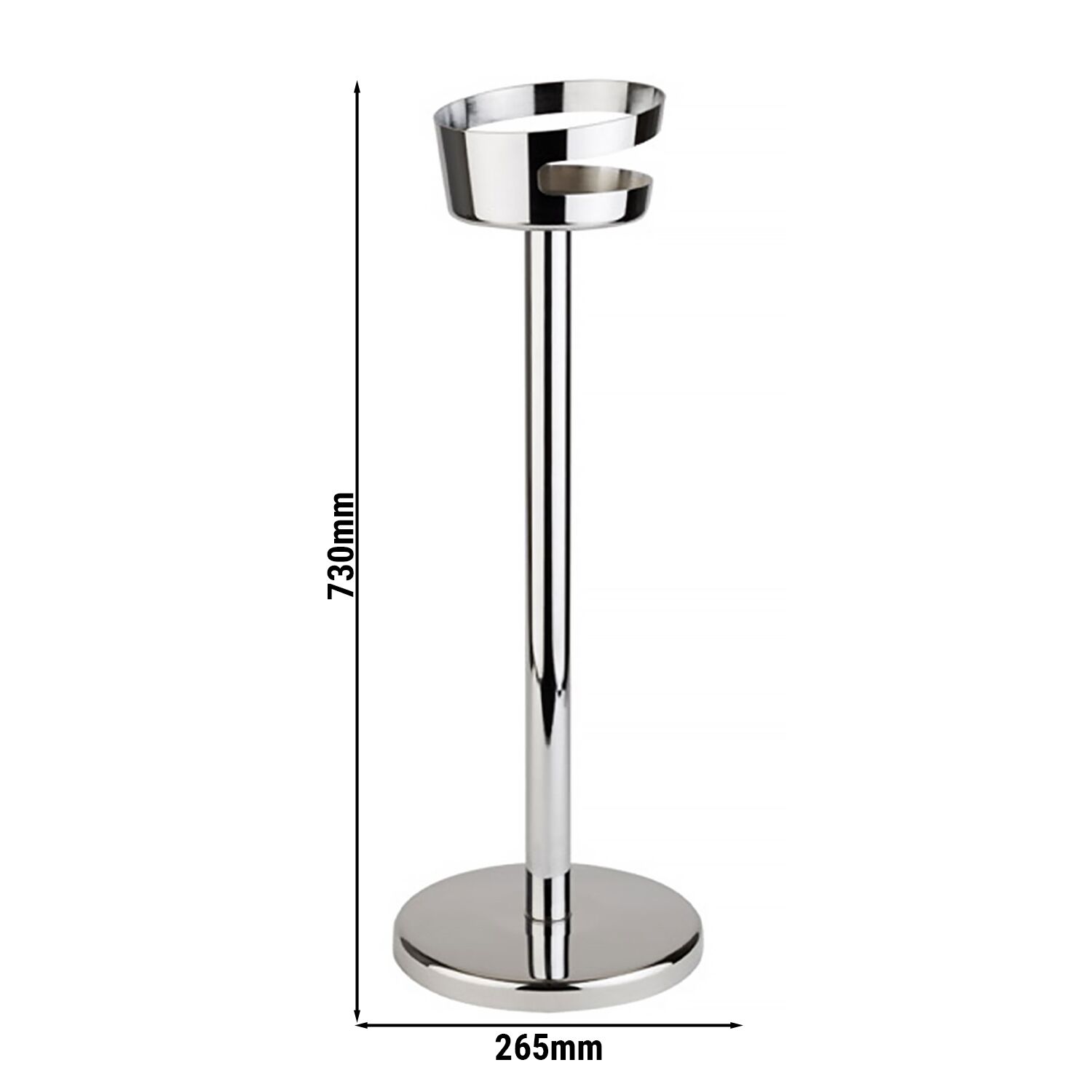Support pour seau à champagne - Acier inoxydable - Hauteur:730mm - Ø175mm