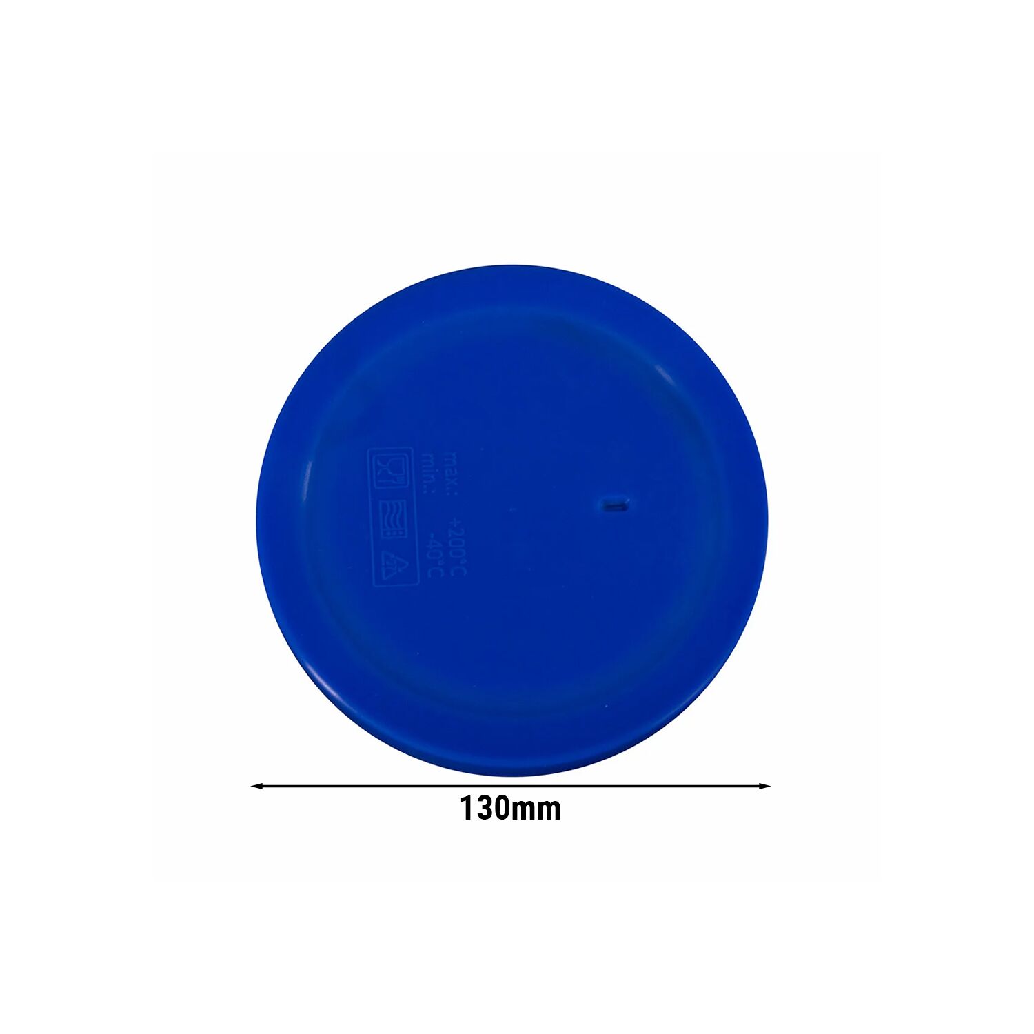 (100 pièces) THERMO FUTURE BOX | Couvercle en silicone pour bol d’accompagnement - 500 ml - Rond - Bleu