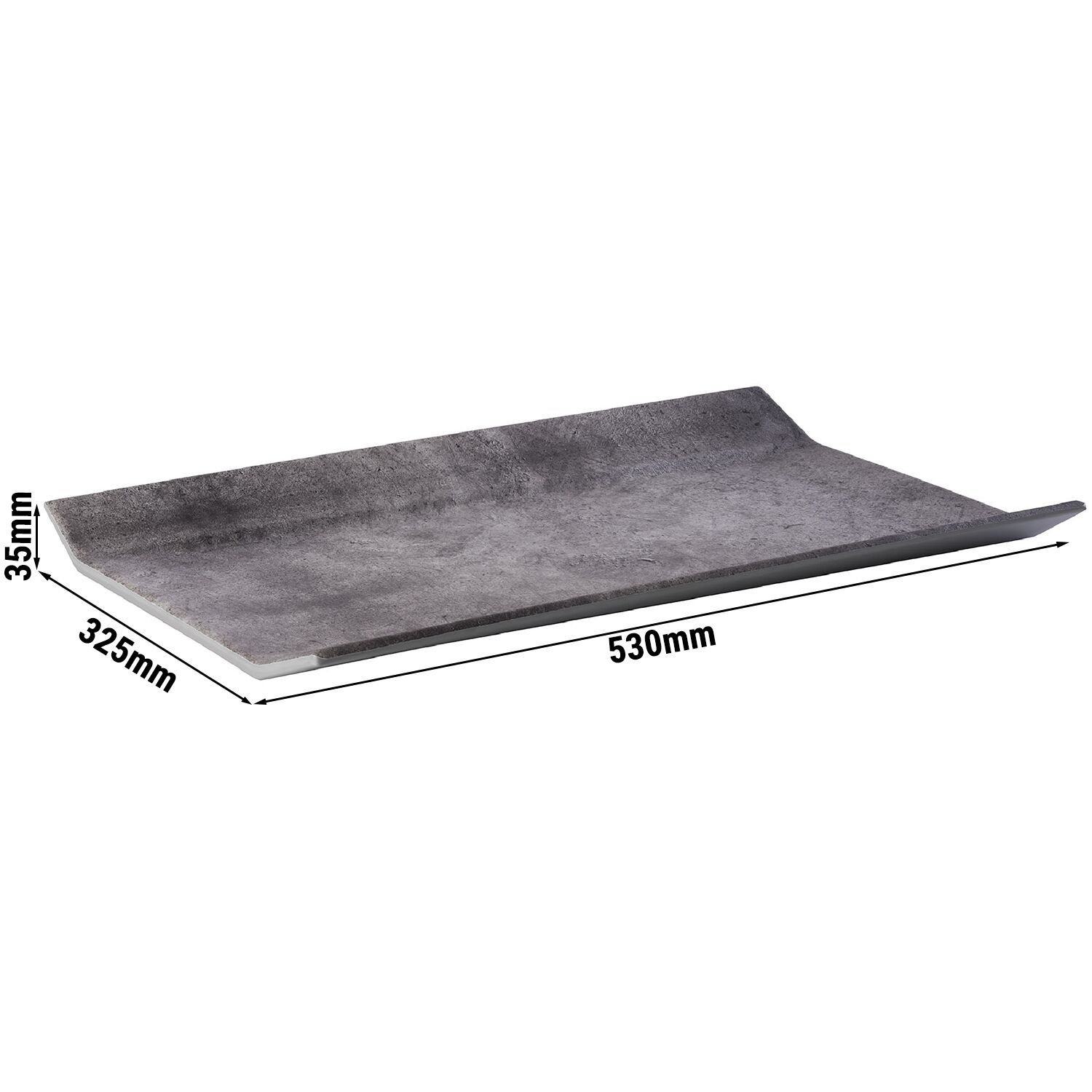(6 pièces) Plateau GN 1/1 – ELEMENT – Mélamine – Hauteur : 35 mm – Gris