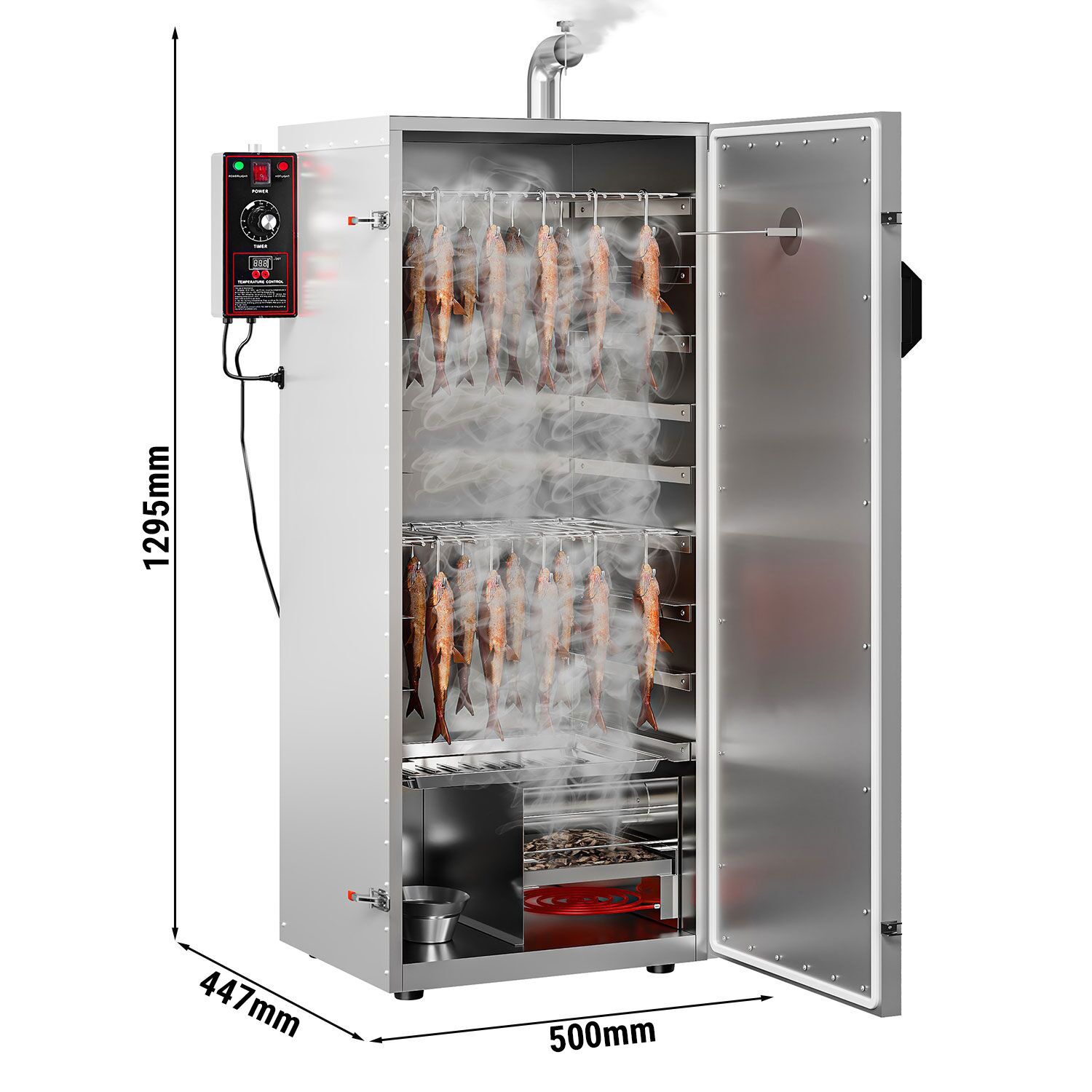 Mini Smoker Oven - Digital - with 8 Racks - 500x447mm