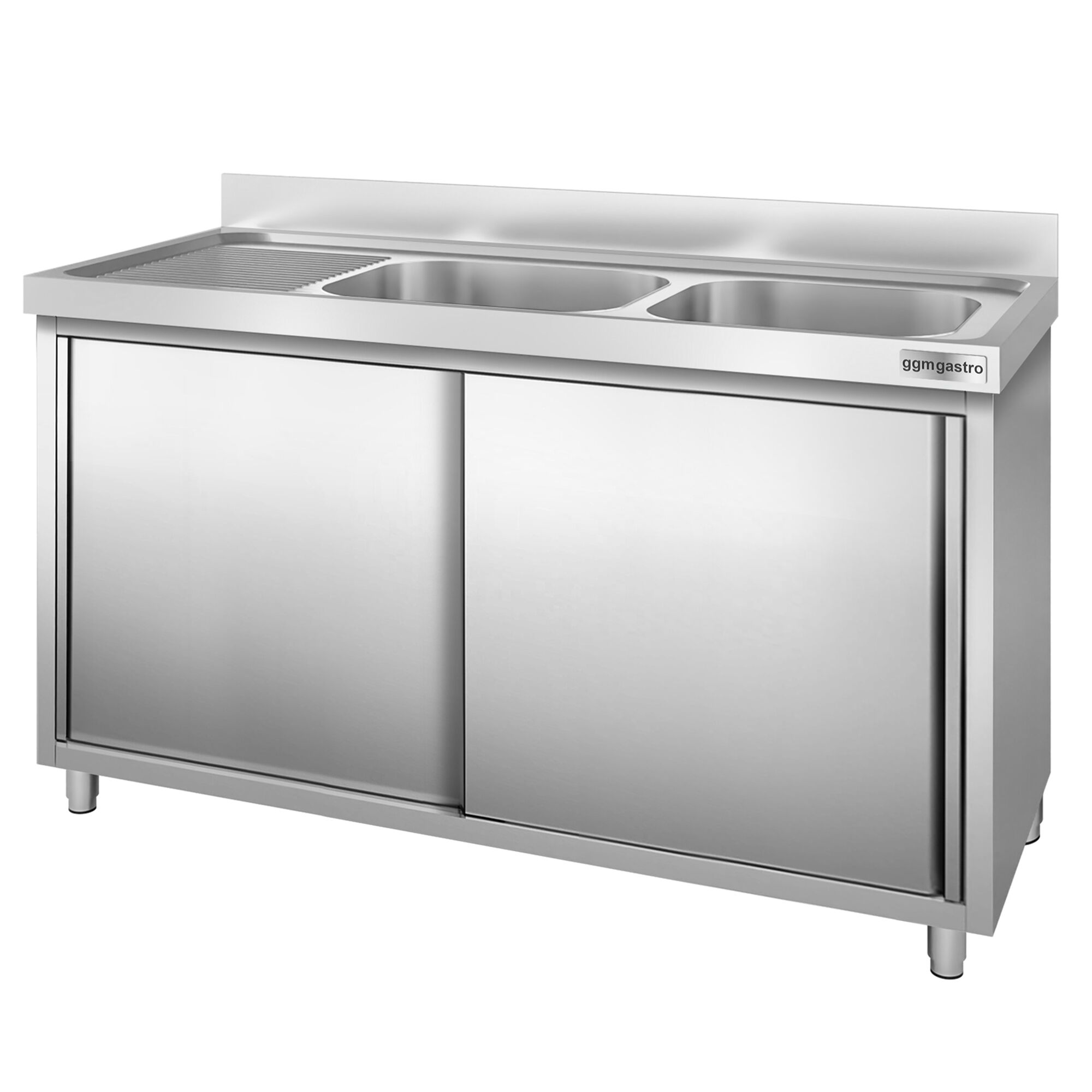 Meuble plonge PREMIUM - 1400x700mm - avec 2 bacs