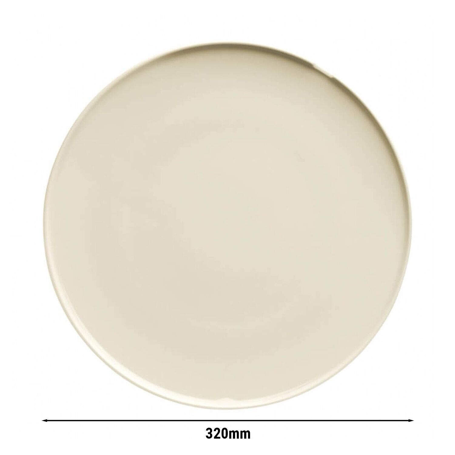 (12 pièces) CHEF TASTE OF - Assiettes / Plateaux - plat - Ø 320 mm - Crème