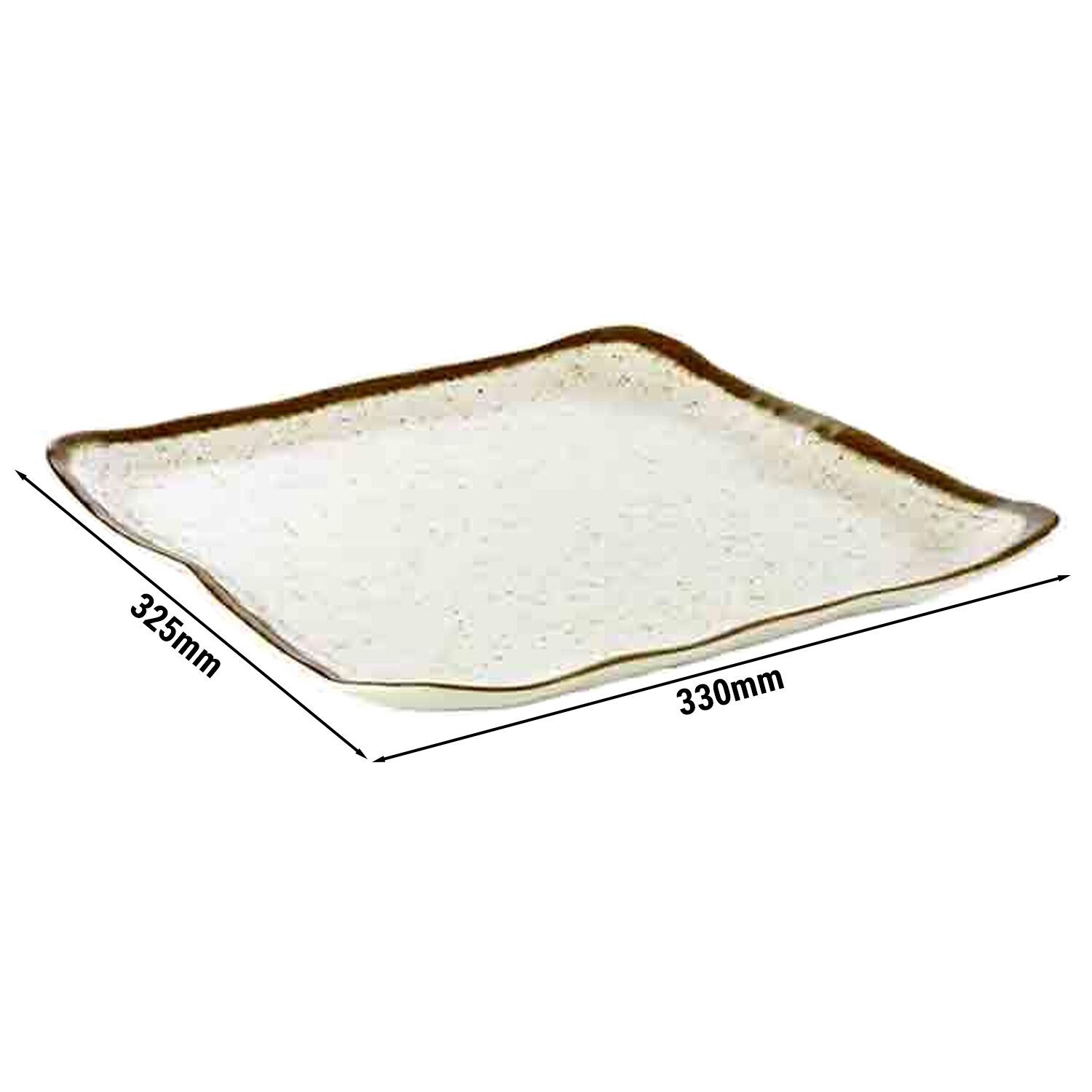 (6 pièces) STONE ART - Assiette - Mélamine - 330x325 mm
