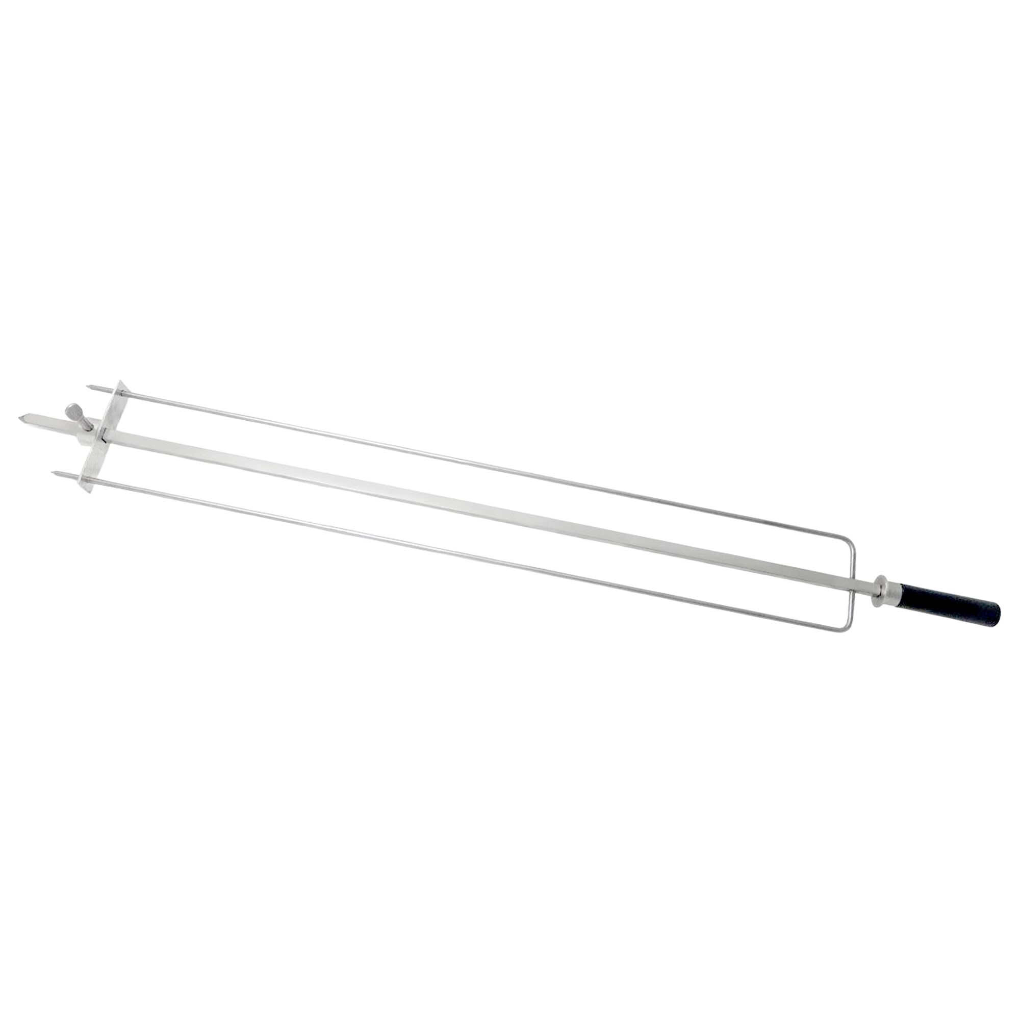 Lame avec brochette pour rôtissoire à poulets - 1030x120x75mm - Inox - avec poignée en plastique - pour séries GM, HGEM & EM