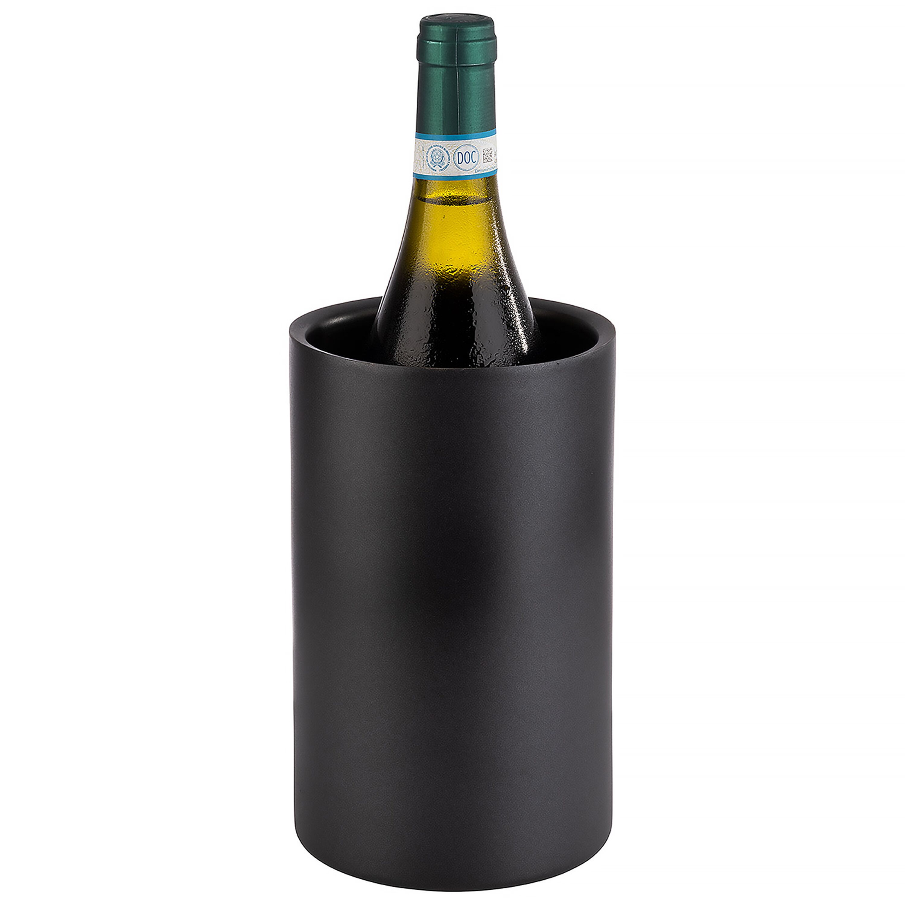 Rafraîchisseur à vin - LEVANTE - Acier inoxydable - Ø120mm - Hauteur:200mm - Noir