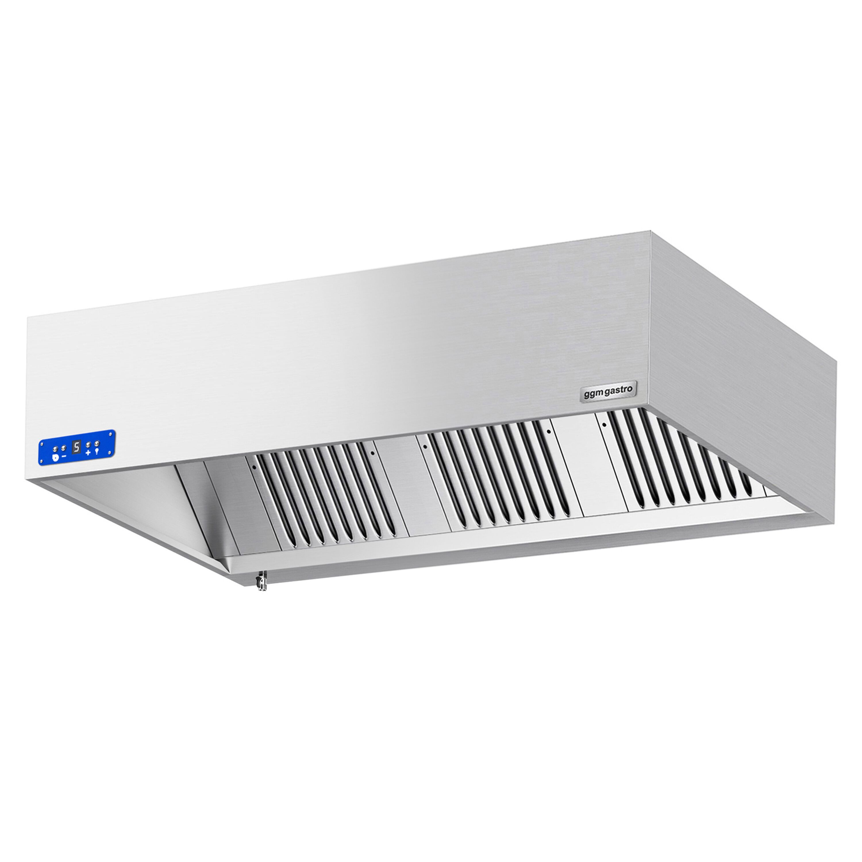 Commercial Wall-Mounted Extractor Hood with Motor – 1600mm – with Speed Controller, Baffle Filters & Lighting