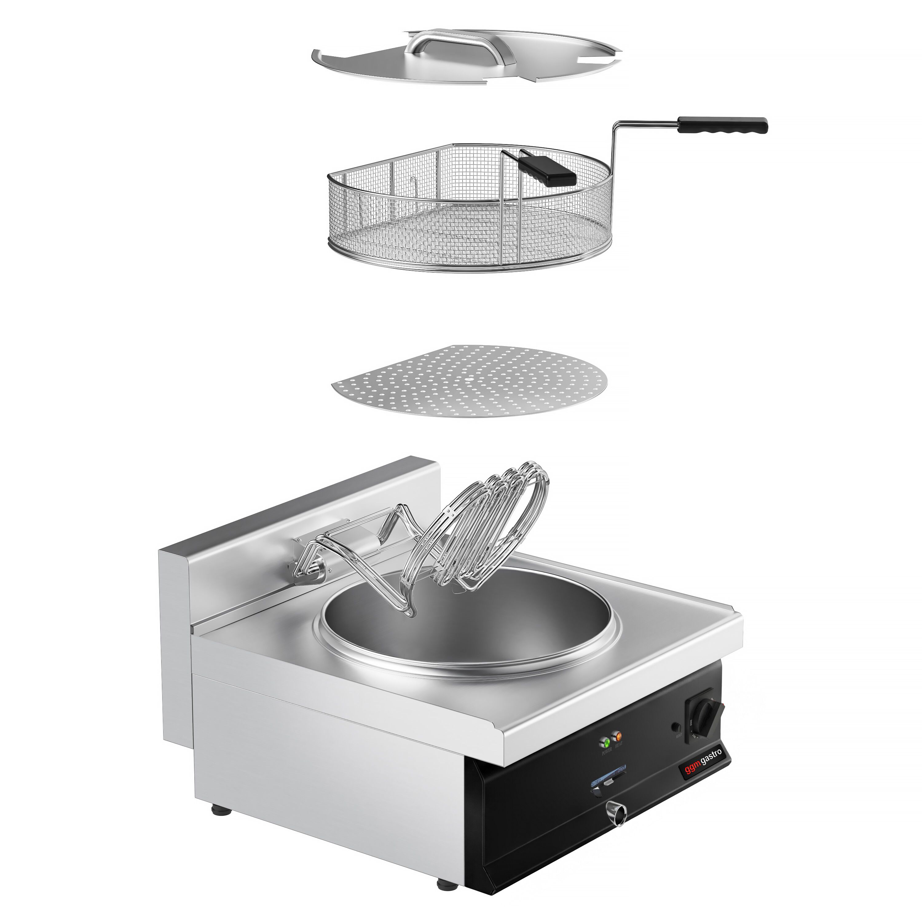 Friteuse de poisson électrique professionnelle - 25L - 14,0kW
