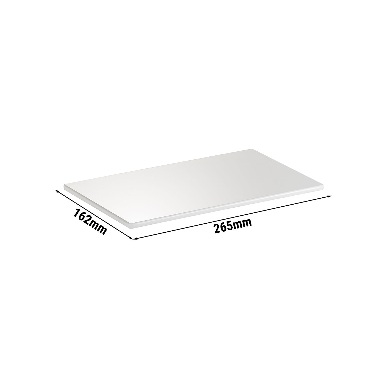 (6 pièces) Plateau GN 1/4 – ZERO – Mélamine – Hauteur : 15 mm – Blanc