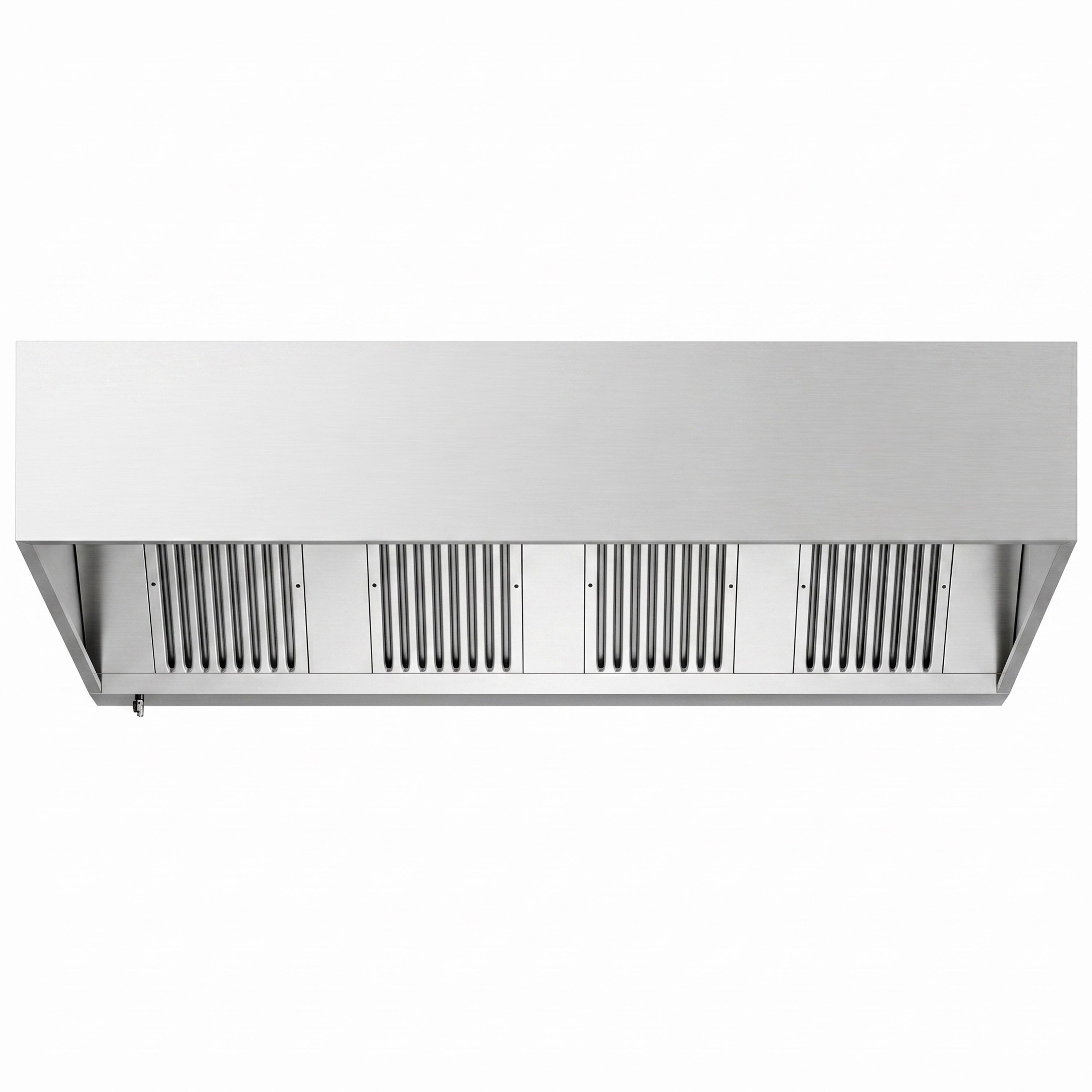 Hotte à adosser professionnelle - Profondeur 1100 - 2400mm - sans moteur - avec filtres et éclairage