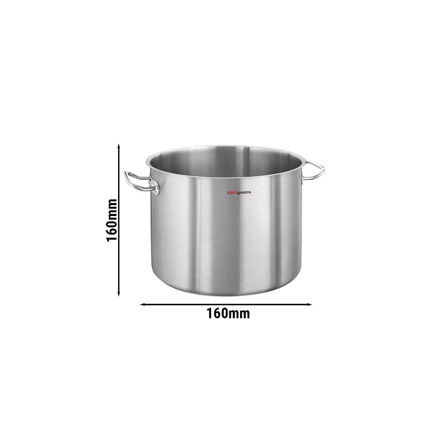Marmite Haute - Acier Inoxydable - 3 L - Ø 160 mm - Compatible Induction