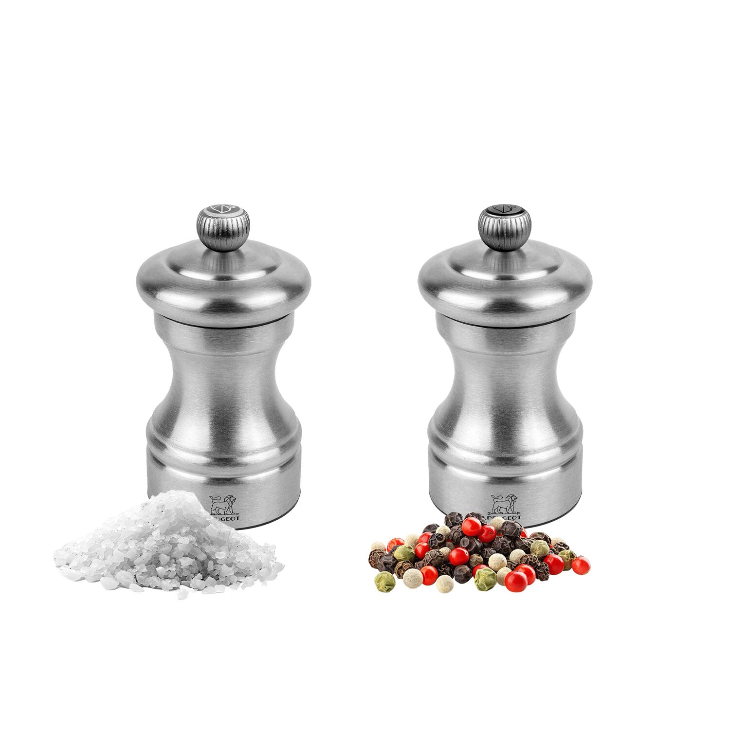 (6 pièces) PEUGEOT | BISTRO CHEF – Moulins à sel & poivre – inox – Hauteur : 100 mm
