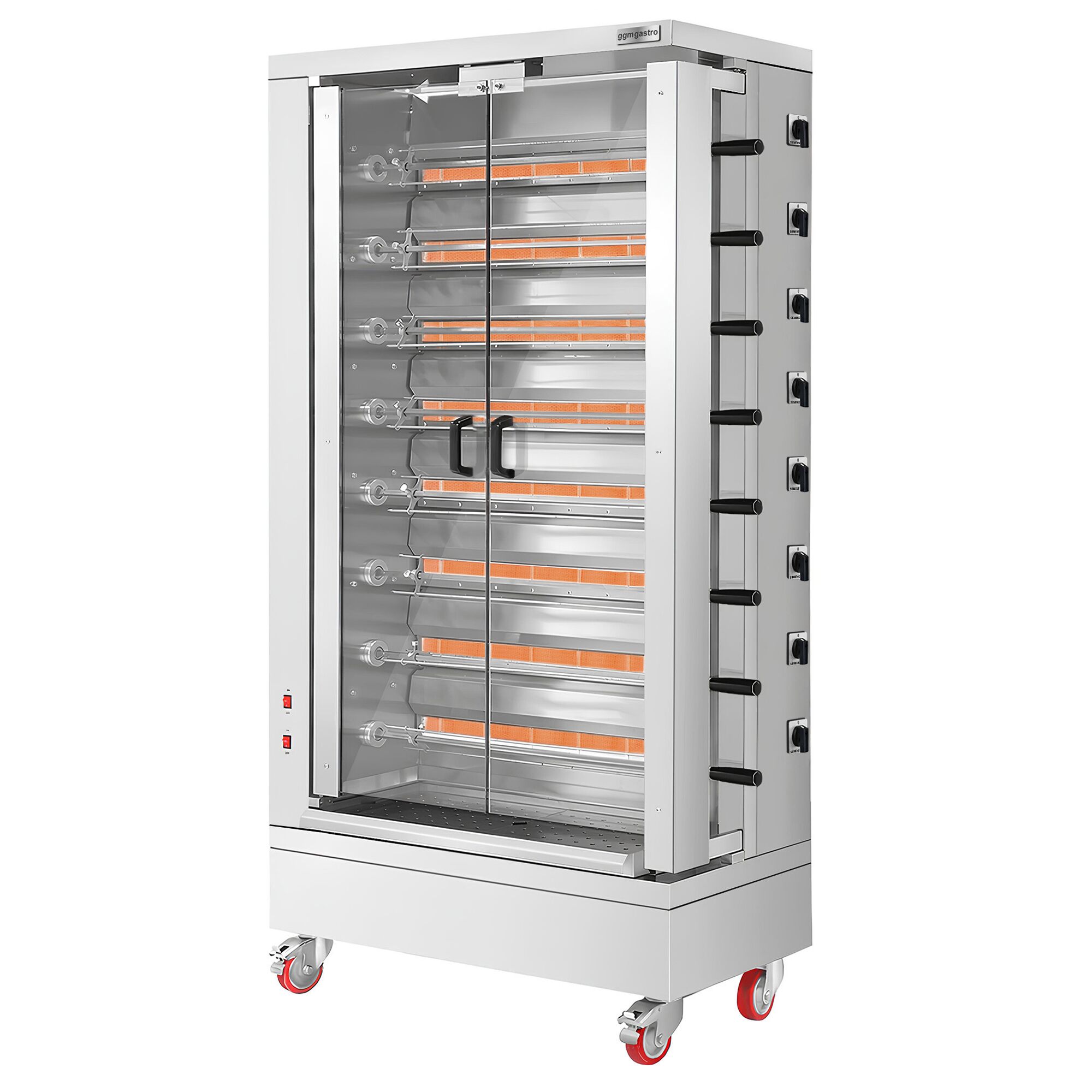 Commercial Electric Chicken Rotisserie Oven - 26.4kW - with 8 Skewers for up to 48 chickens