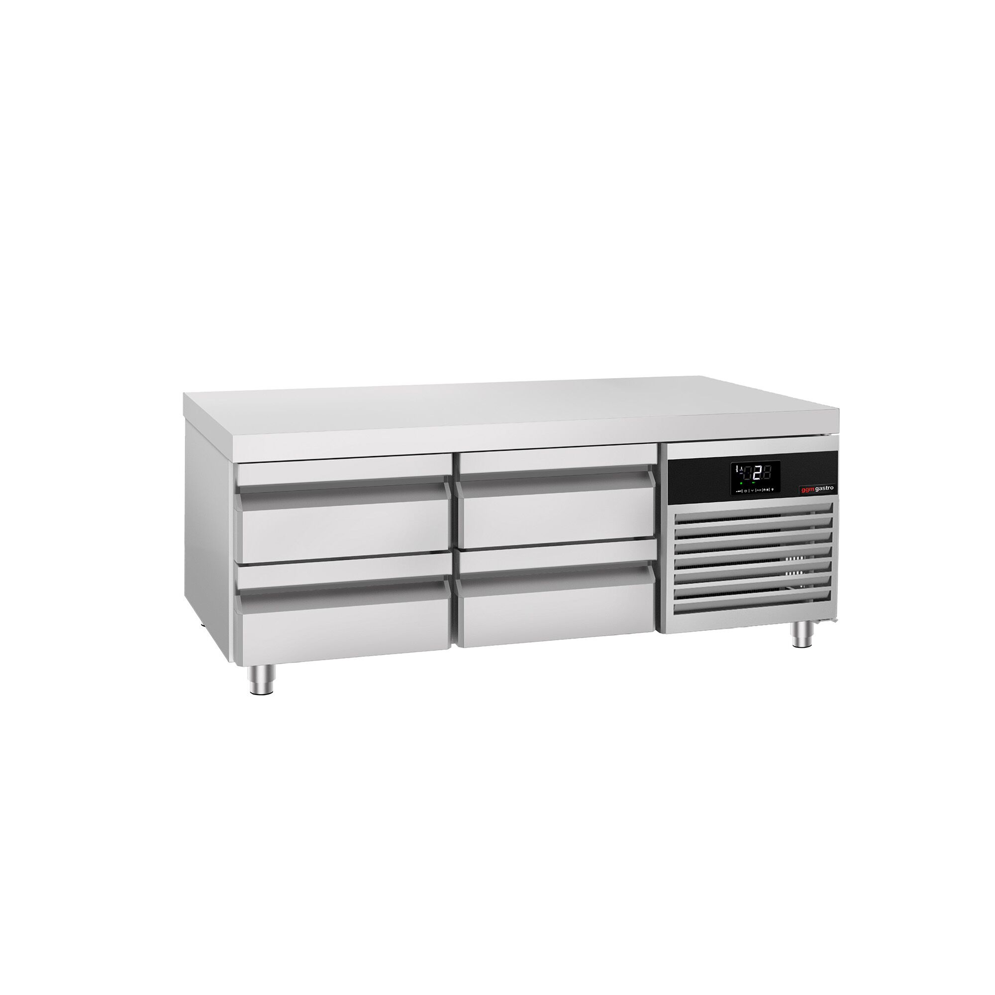 Soubassement réfrigéré Premium - 1400 mm - 135 litres - 4 tiroirs