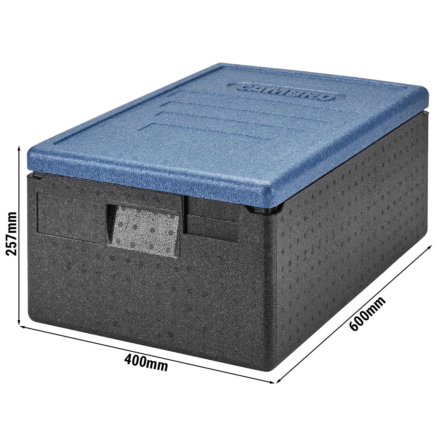 CAMBRO | CAM GOBOX® - Toploader - GN 1/1 - Schwarz - Deckel Eisblau