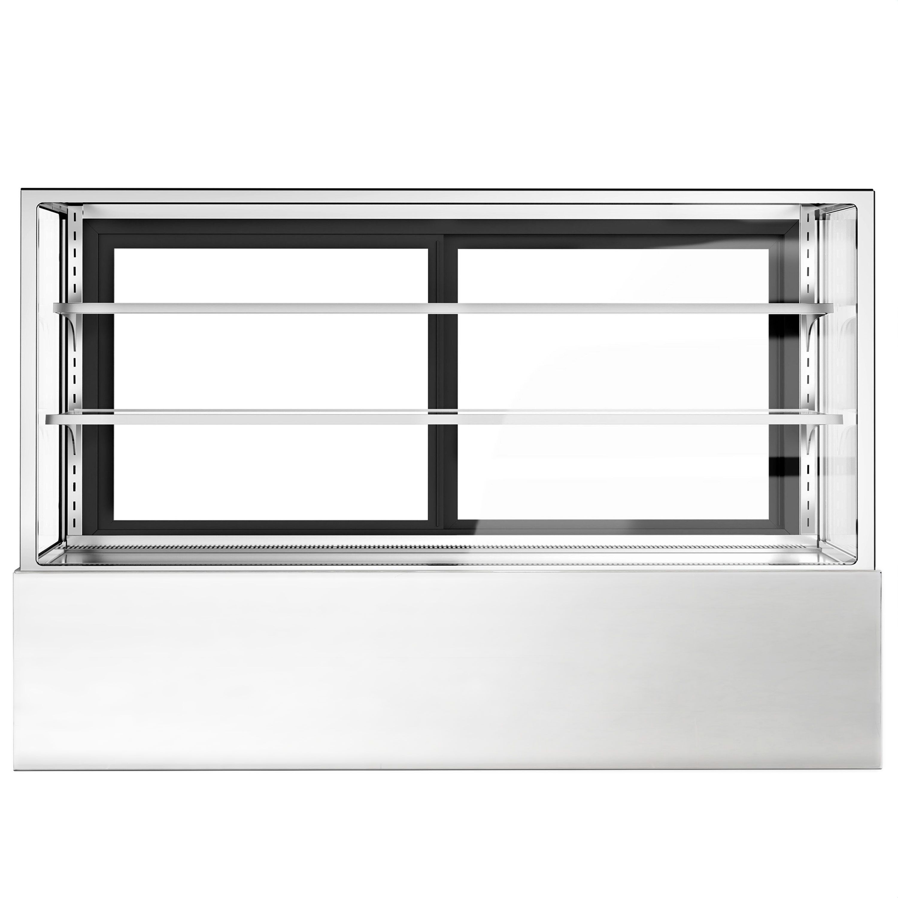 Commercial cake display fridge - Double glazing - square - with 3 adjustable shelves - rear sliding doors - for patisserie - 725L - 1800mm