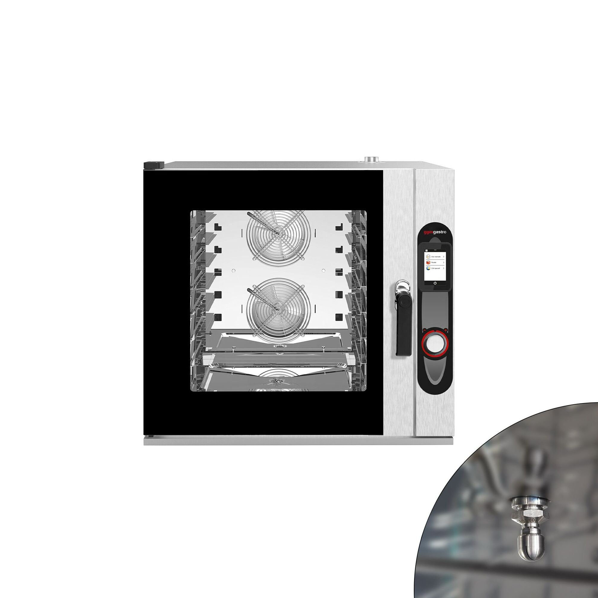 Bakery-Electric Commercial Combi Oven - Touchscreen Controls - 6x EN 600x400 - incl. Automatic washing system