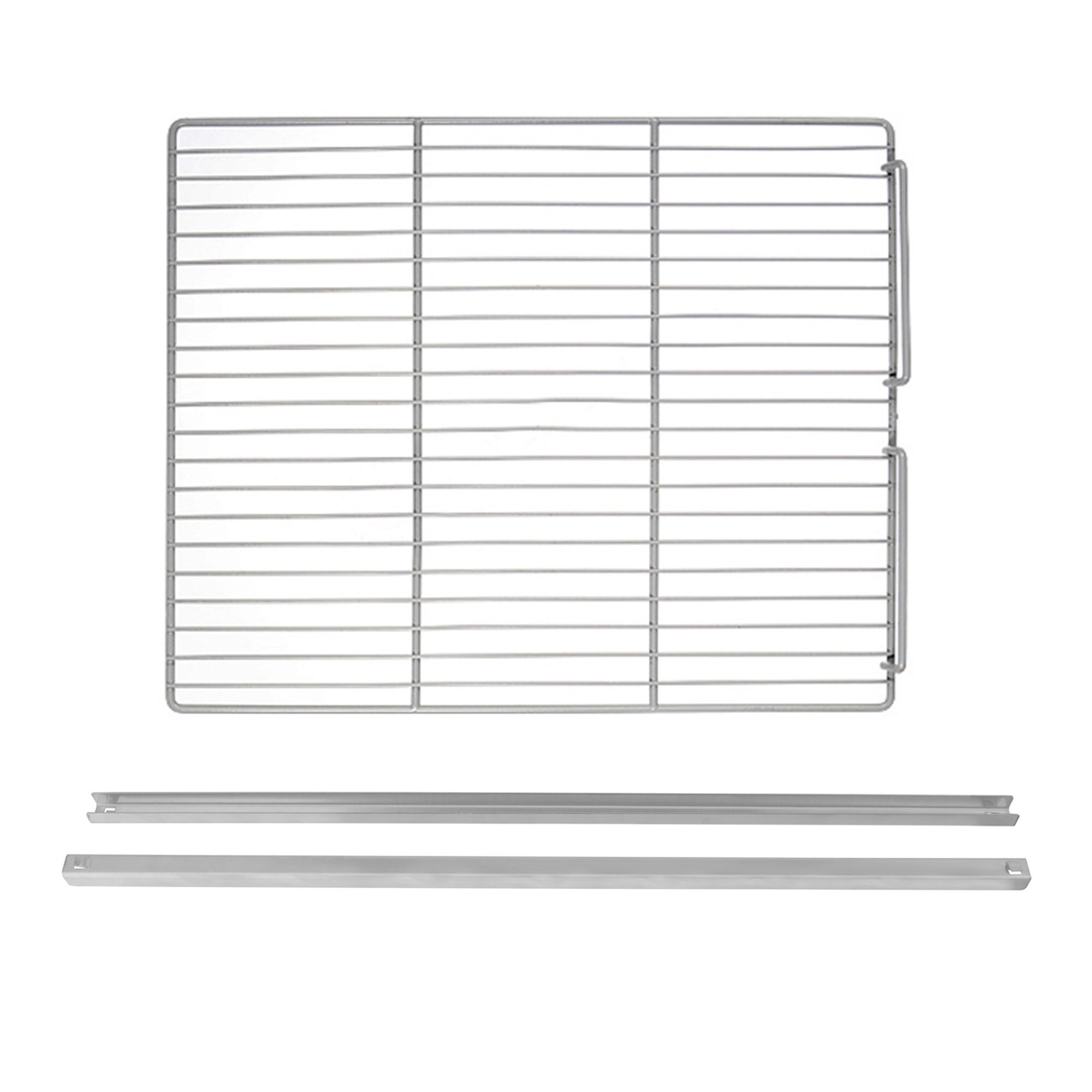 Glissières en inox - avec grille de support plastifiée - 620x800mm - pour BKG800 & BTKG800