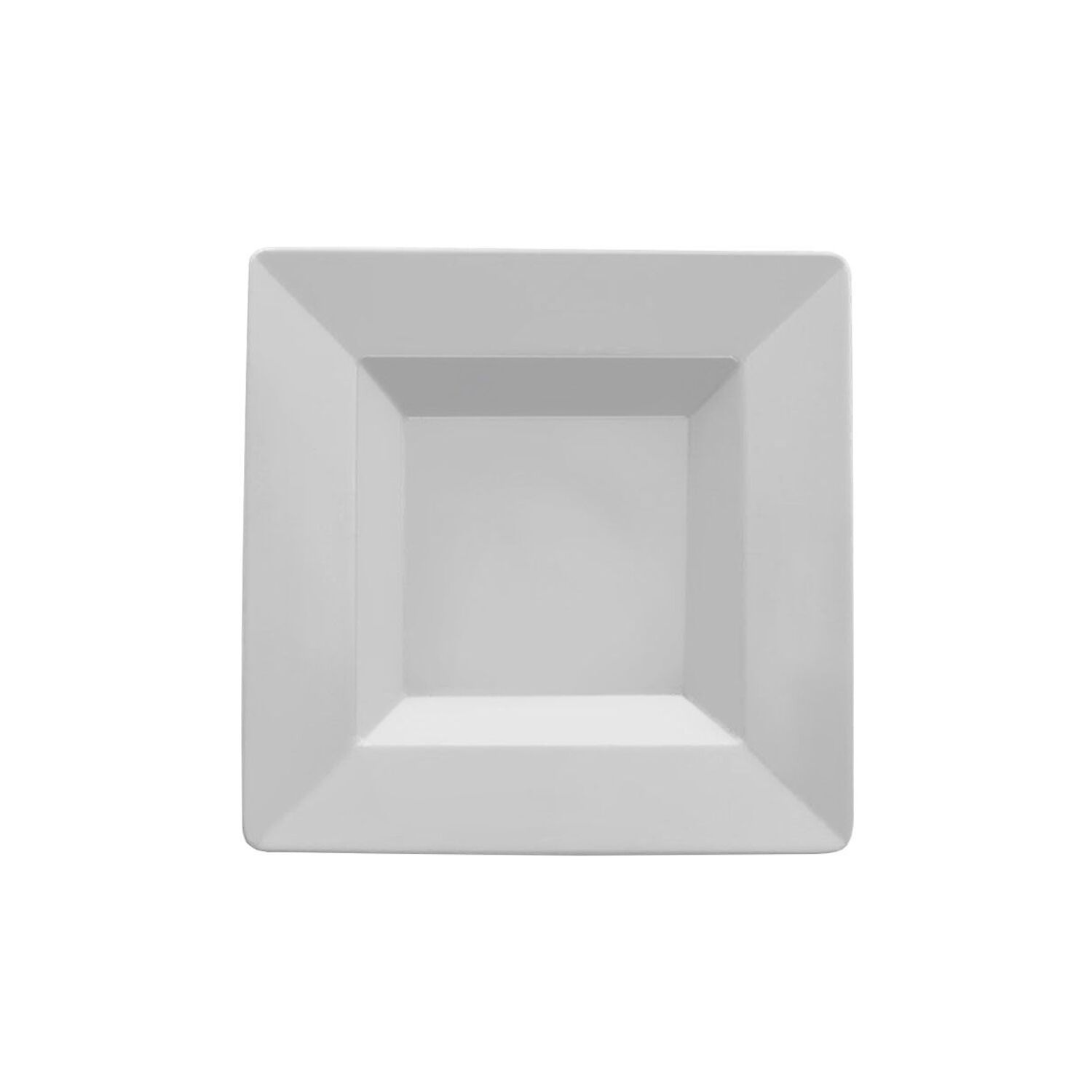 (12 pièces) MAYA - Assiette - Creuse & Carrée - 210x210 mm - Blanc