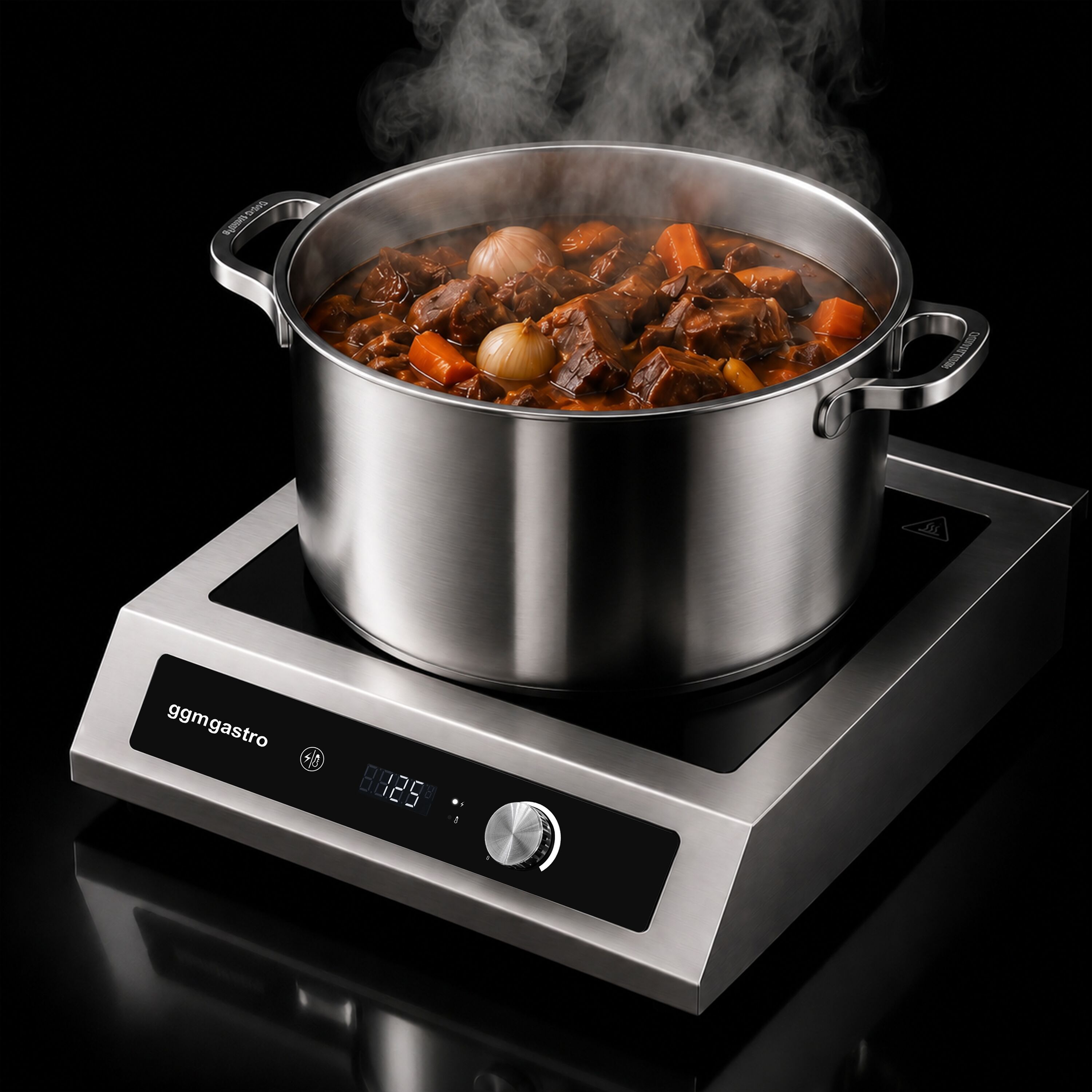 Cuisinière à induction - 5 kW - pour grandes casseroles de 45-50cm de diamètre