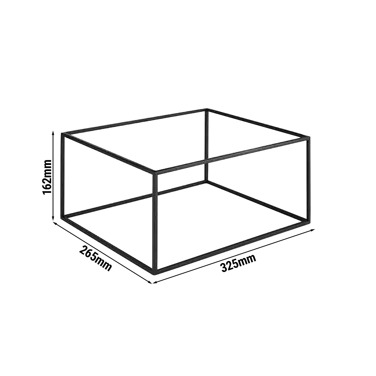 Support de buffet - ASIA PLUS - structure en métal - Hauteur : 162 mm - compatible avec GN 1/2 & GN 1/4