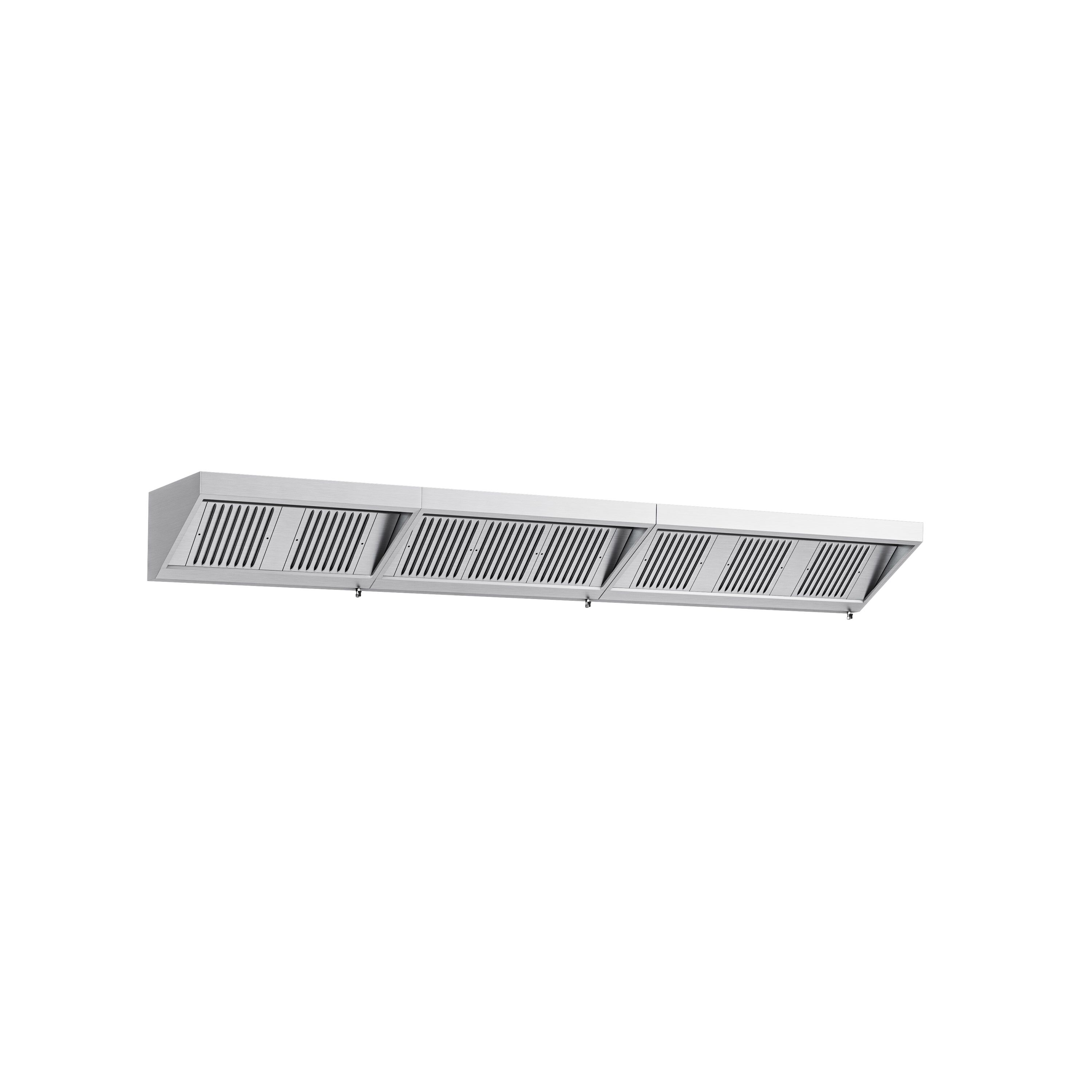 Fali elszívóernyő - 4400 mm - 700 mm mély - Labirintszűrő és világítás - motor nélkül