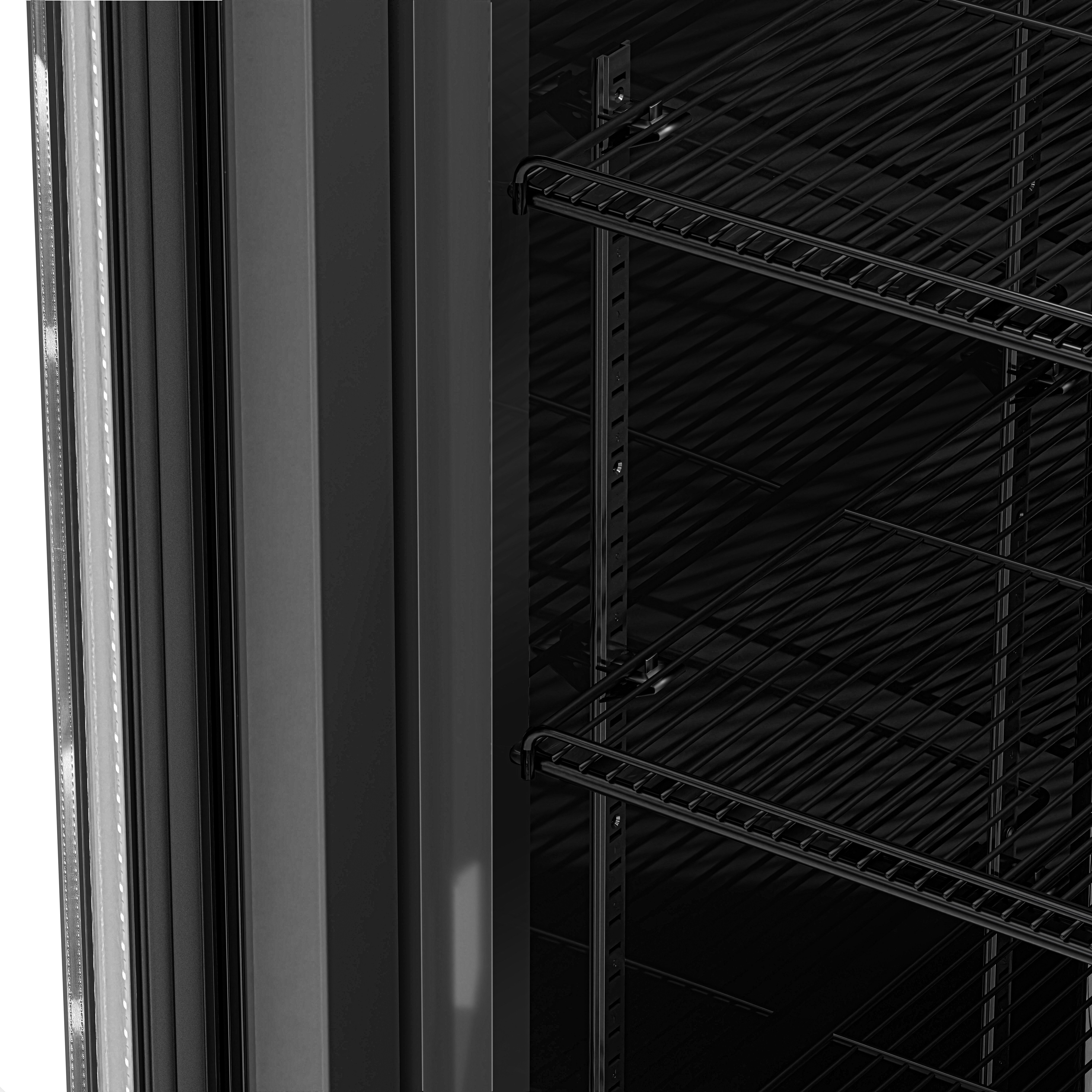 (2 pièces) Vitrine réfrigérée à boissons - 2400 litres - design sans cadre - avec 4 portes vitrées et écran publicitaire
