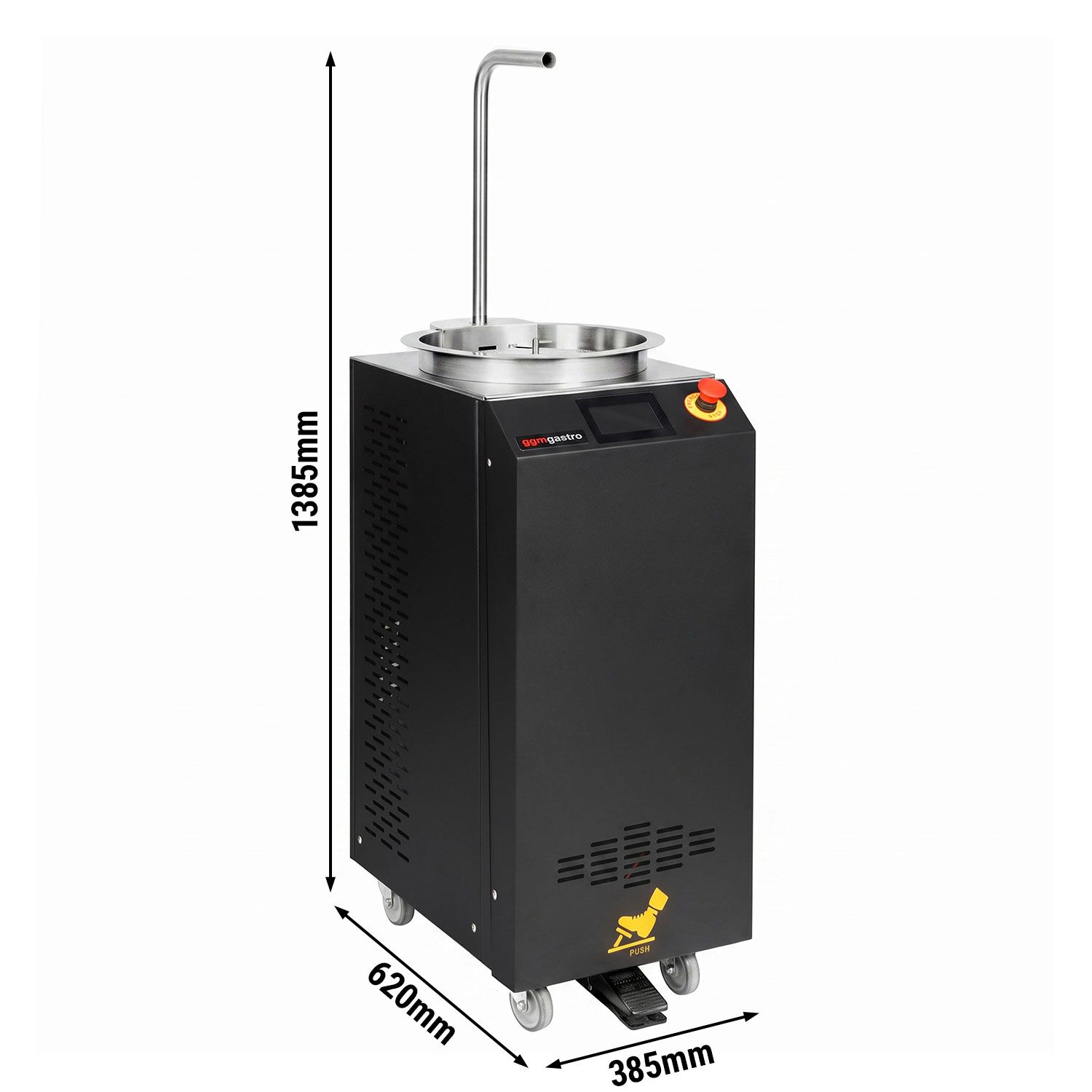 Handmatige chocoladedispenser – met voetpedaal – 11 kg – digitaal