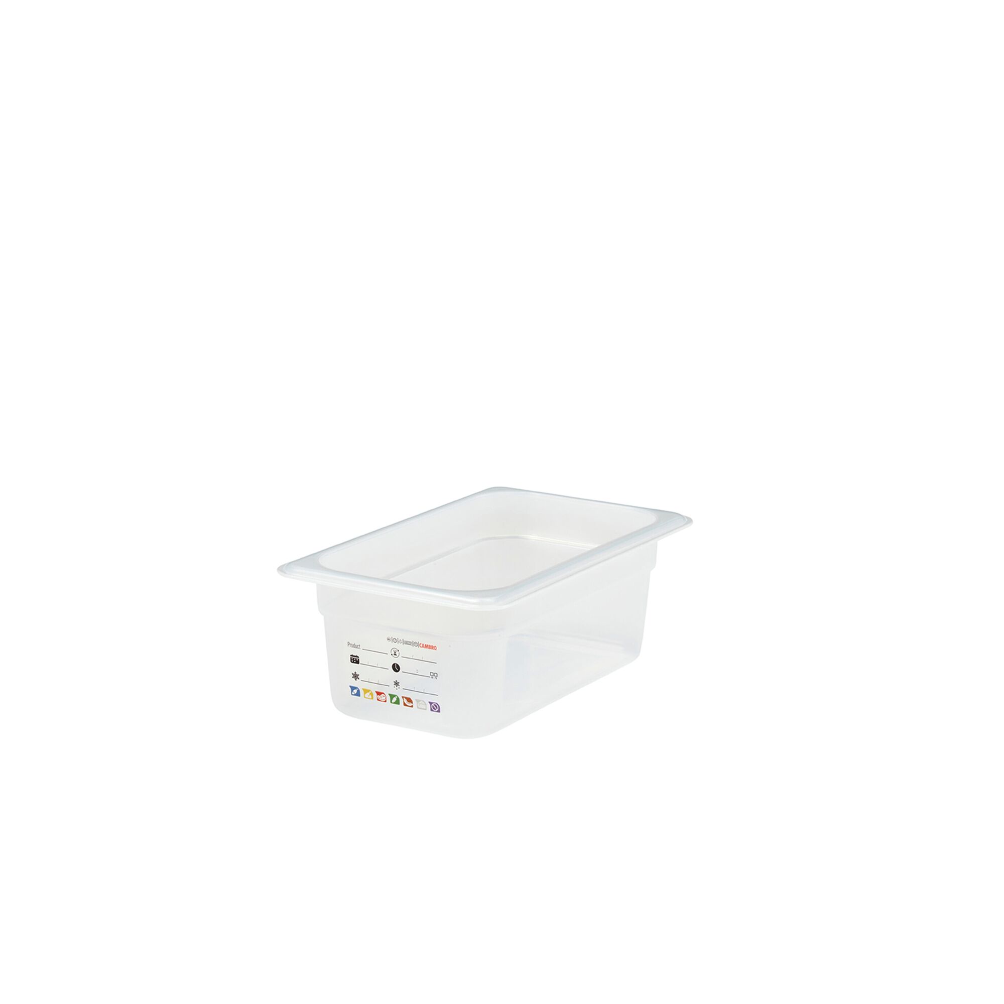 (6 pièces) CAMBRO | SafeTrak - Récipients en polypropylène GN 1/4 - laiteux - Hauteur : 100mm