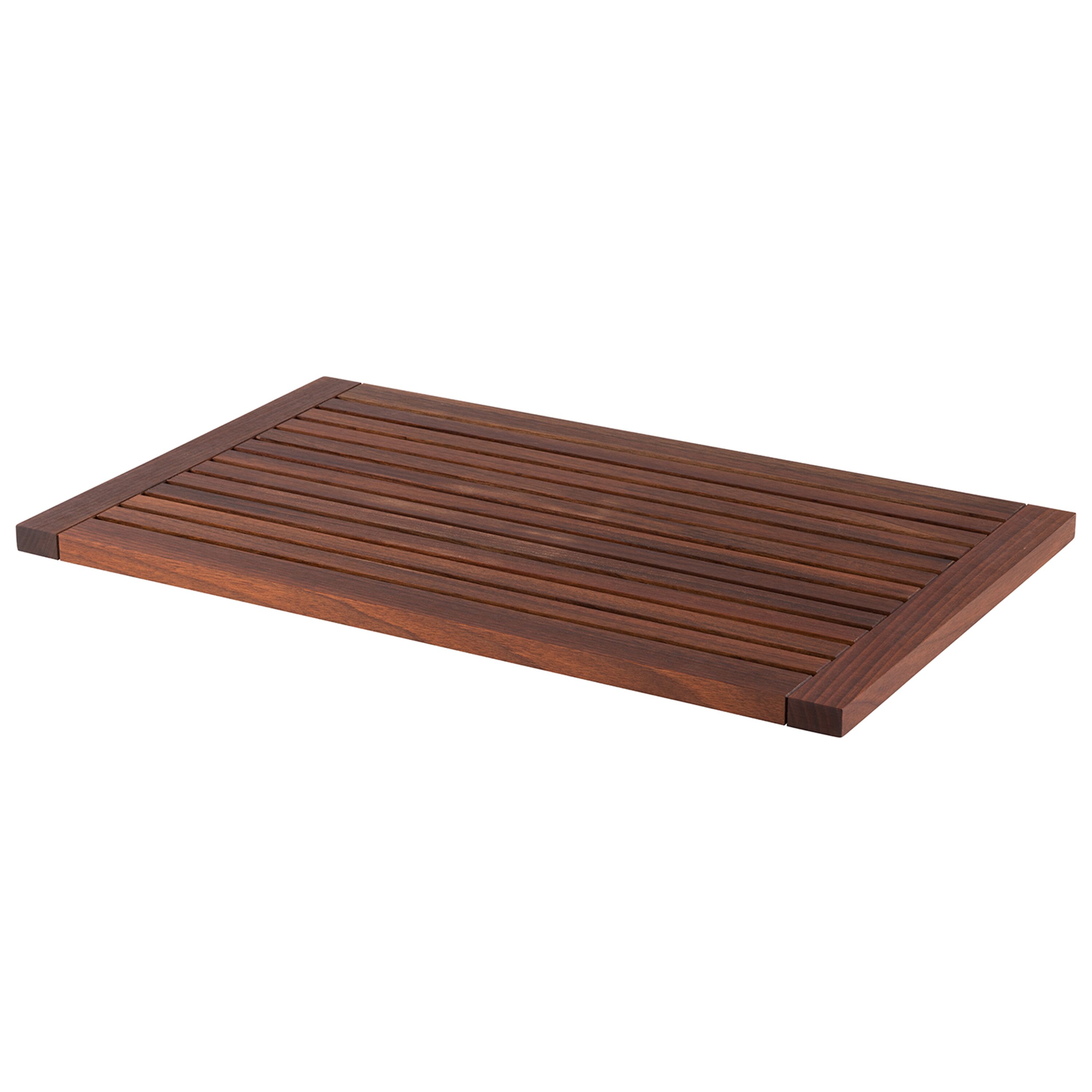 Plateau de présentation - Noyer (bois) - 585x350mm - Hauteur:20mm - Noyer - avec patins antidérapants - empilable