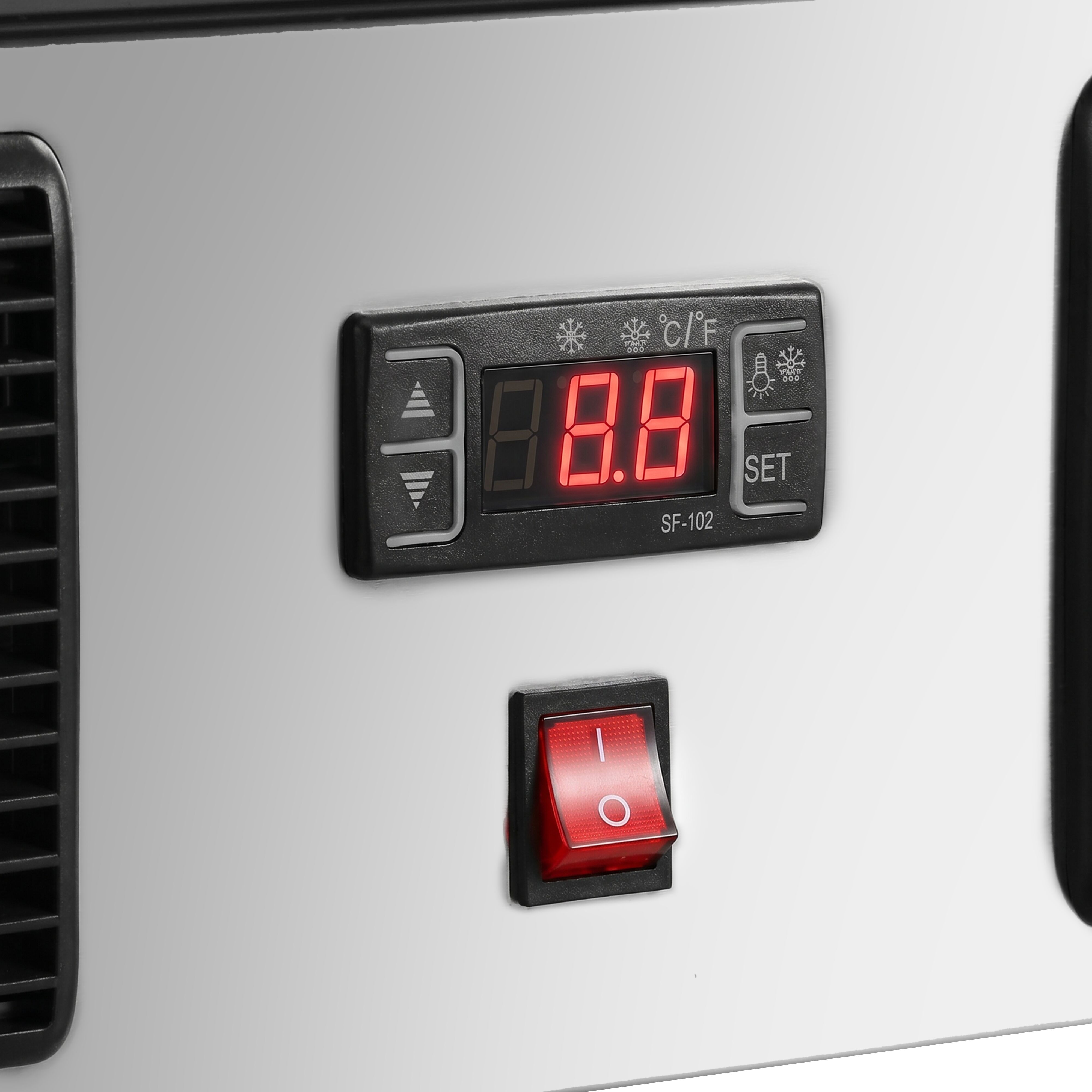Tisch-Kühlvitrine - 188 Liter - 718mm - mit 2 Ablagen - LED Beleuchtung