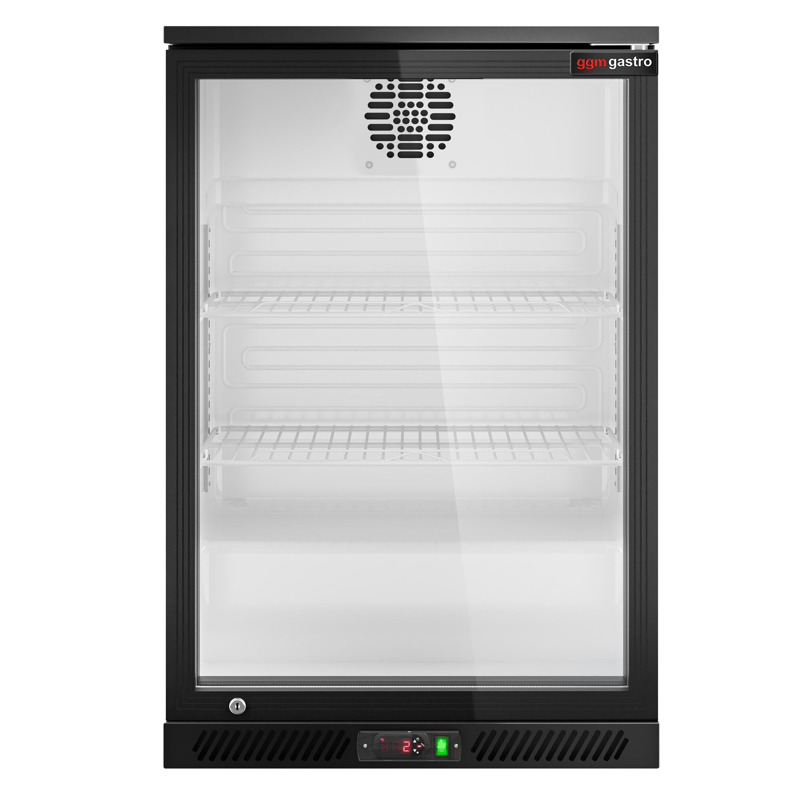 Réfrigérateur de bar – 600 mm – 126 litres – avec 1 porte vitrée battante – Noir