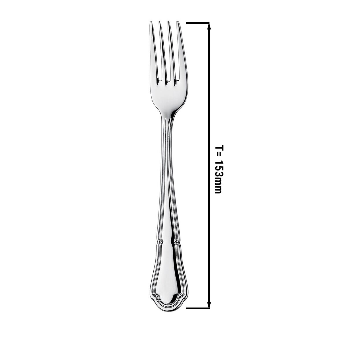 (12 pcs) Cuillère à dessert Vincenza - Acier inoxydable 18/10 - 153mm - 12 pièces
