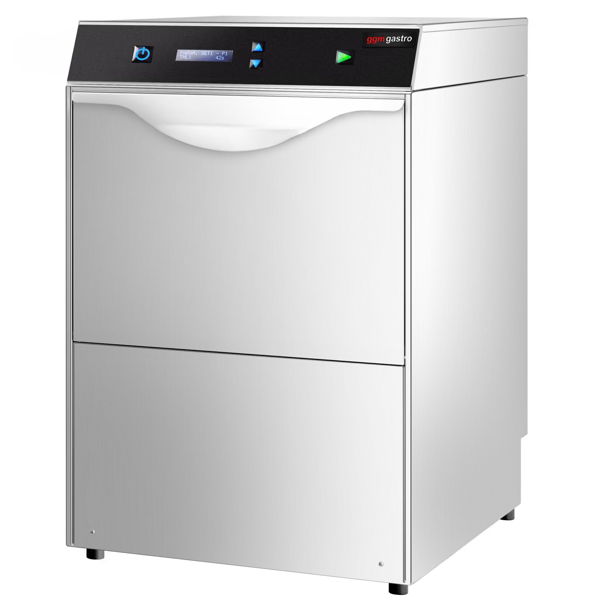 Lave-verres professionnel à double paroi - Mécanique - 2,97kW - avec pompes à détergent, de liquide de rinçage et de vidange