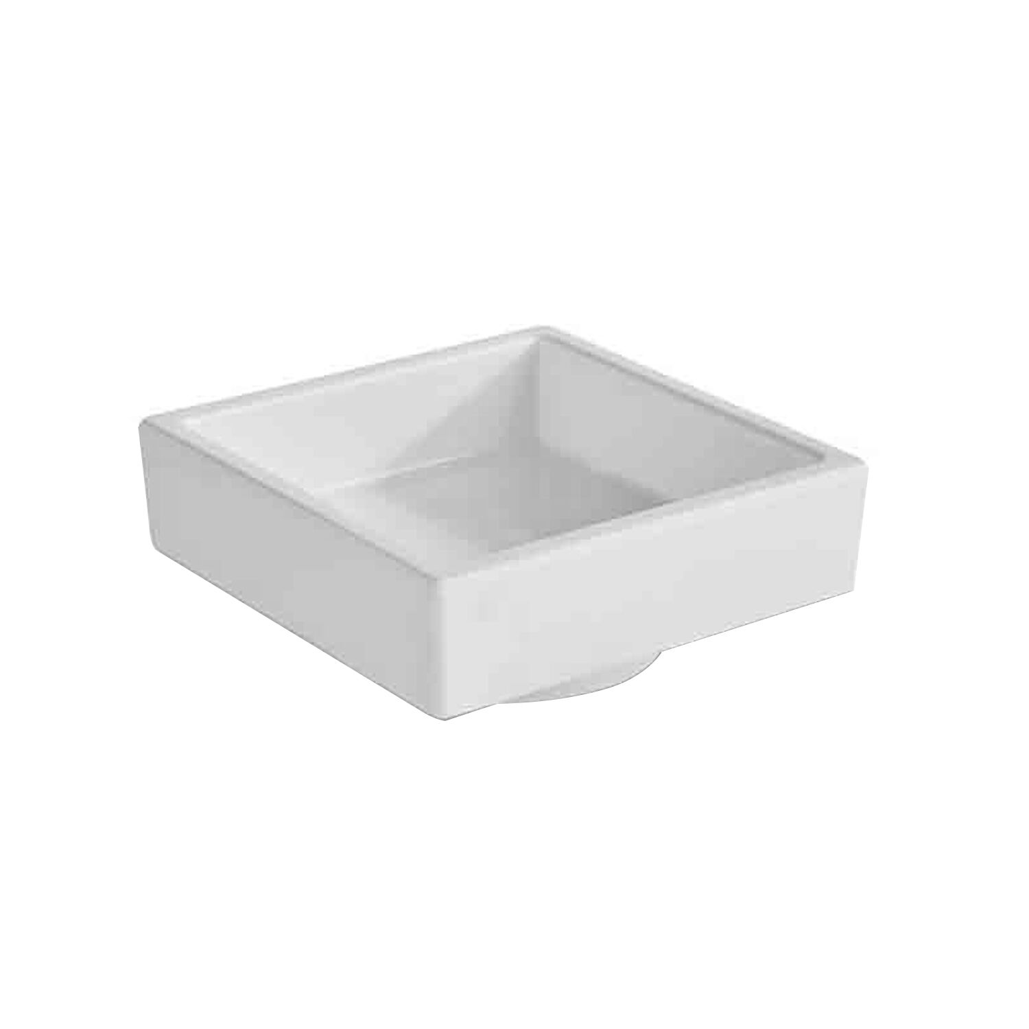 (6 pcs) Coupe - ASIA PLUS - Mélamine - 50ml - carré - lot de 6 - 75x75mm - Profondeur : 30mm - Blanc
