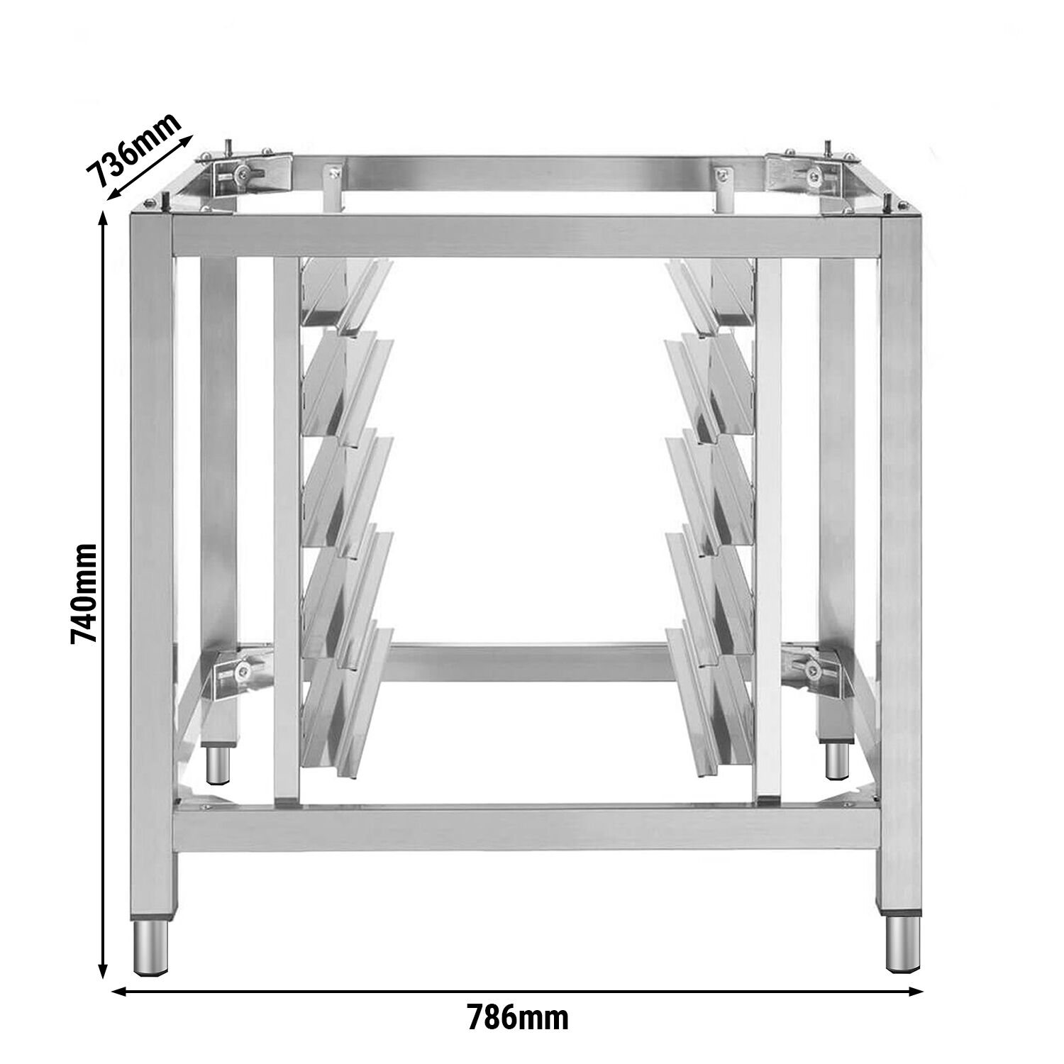 Stand - for Commercial Combi Oven - 786x736x740mm - 6x GN 1/1 - Stainless Steel - for KDV1255 & BHV1255