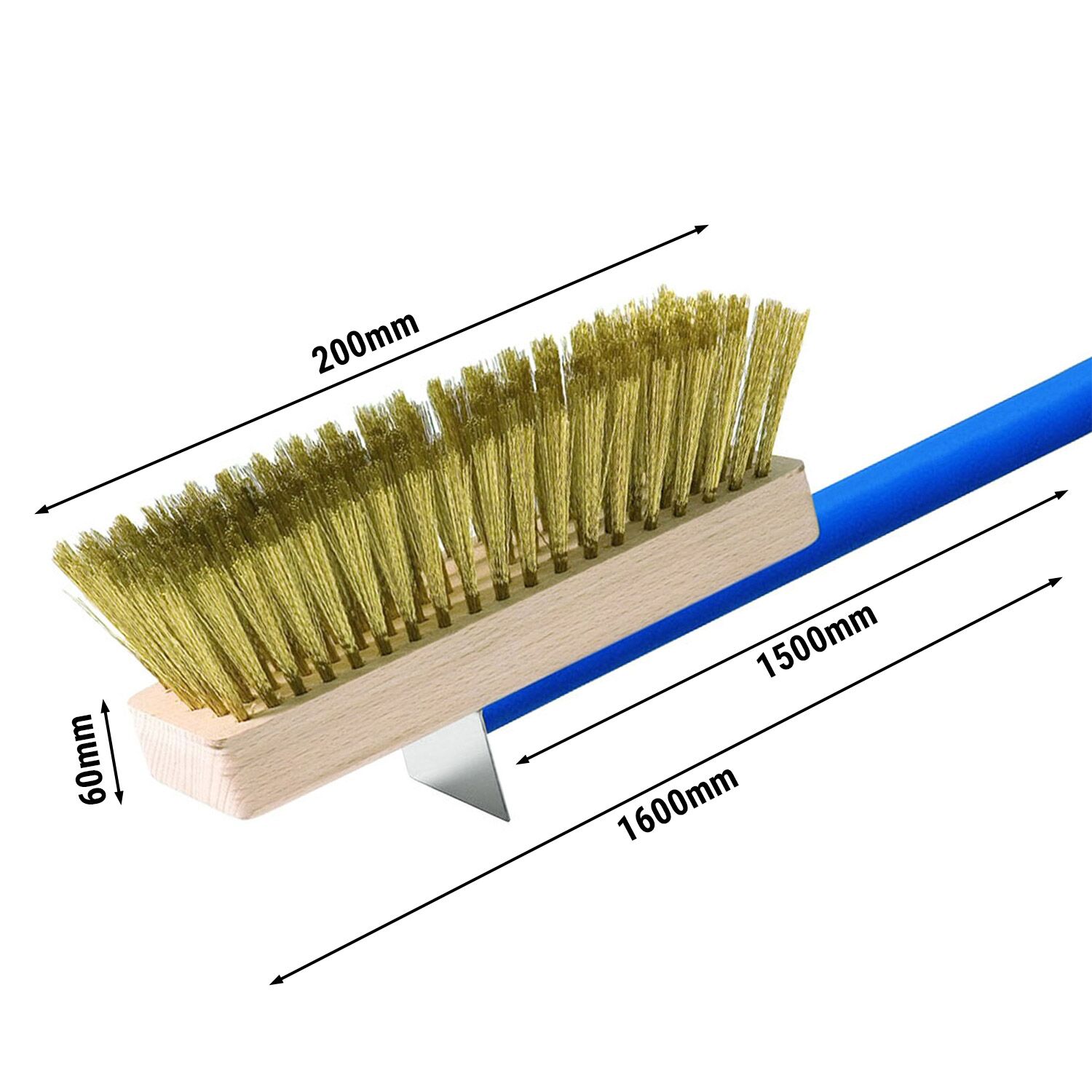 Brosse pour four à pizza avec poils en laiton