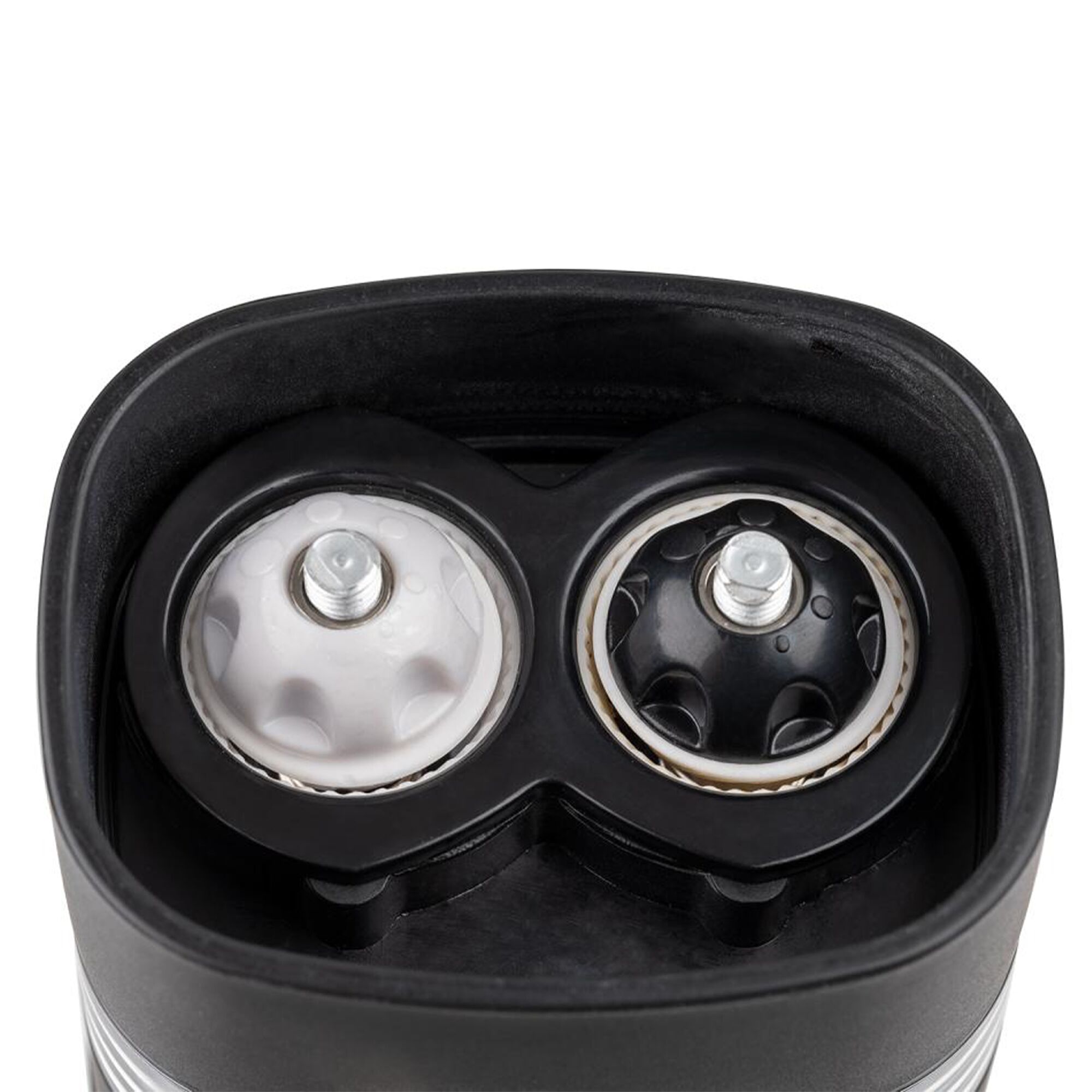 (6 pièces) Moulin 2-en-1 sel & poivre – plastique – hauteur : 80 mm – Noir