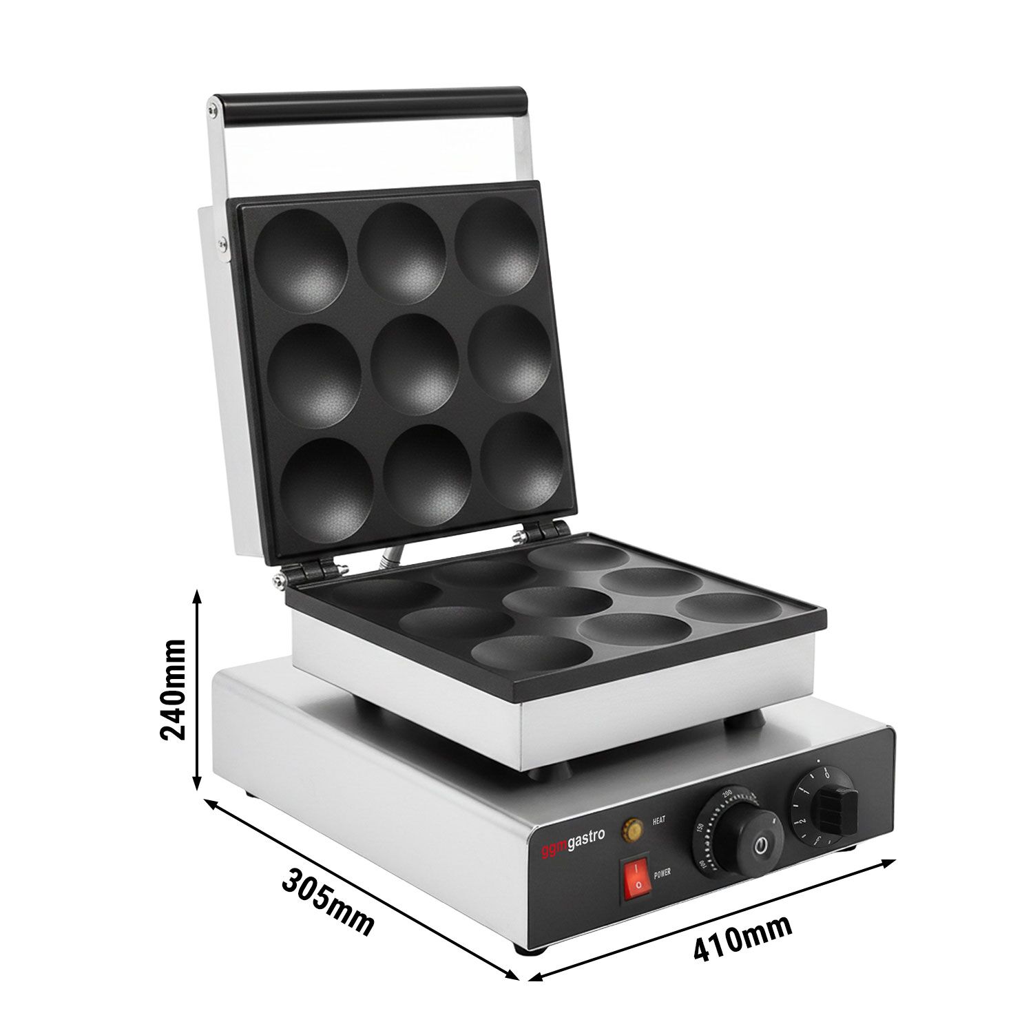 Gaufrier – simple – manuel – 1,75 kW – Forme : 9 pancakes américains