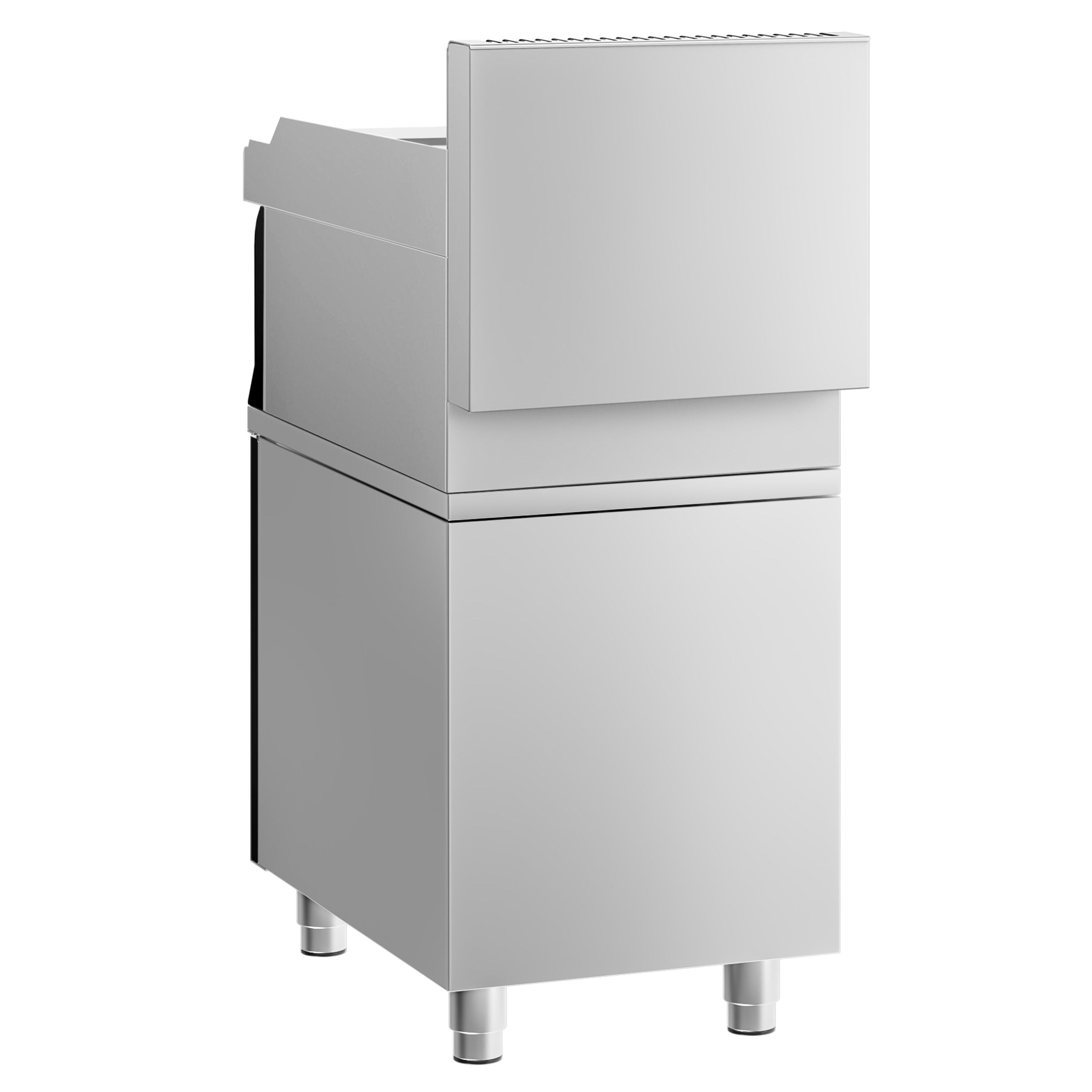 Plancha électrique - plaque acier - 8,0 kW - Rainurée - Surface de cuisson : 395x535mm - incl. soubassement avec 1 porte