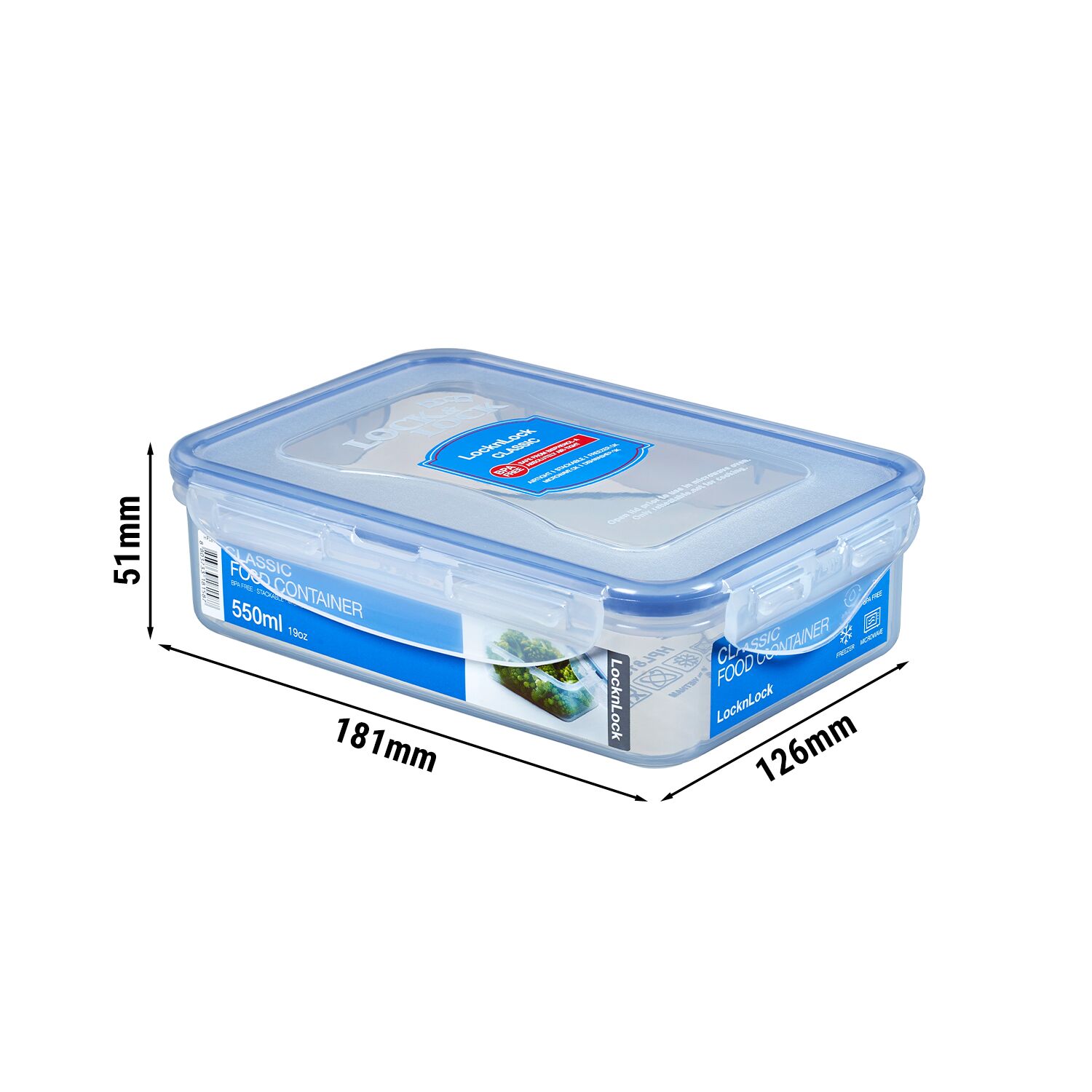 (12 pièces) LocknLock | Boîte multifonction Classic – 550 ml – transparent