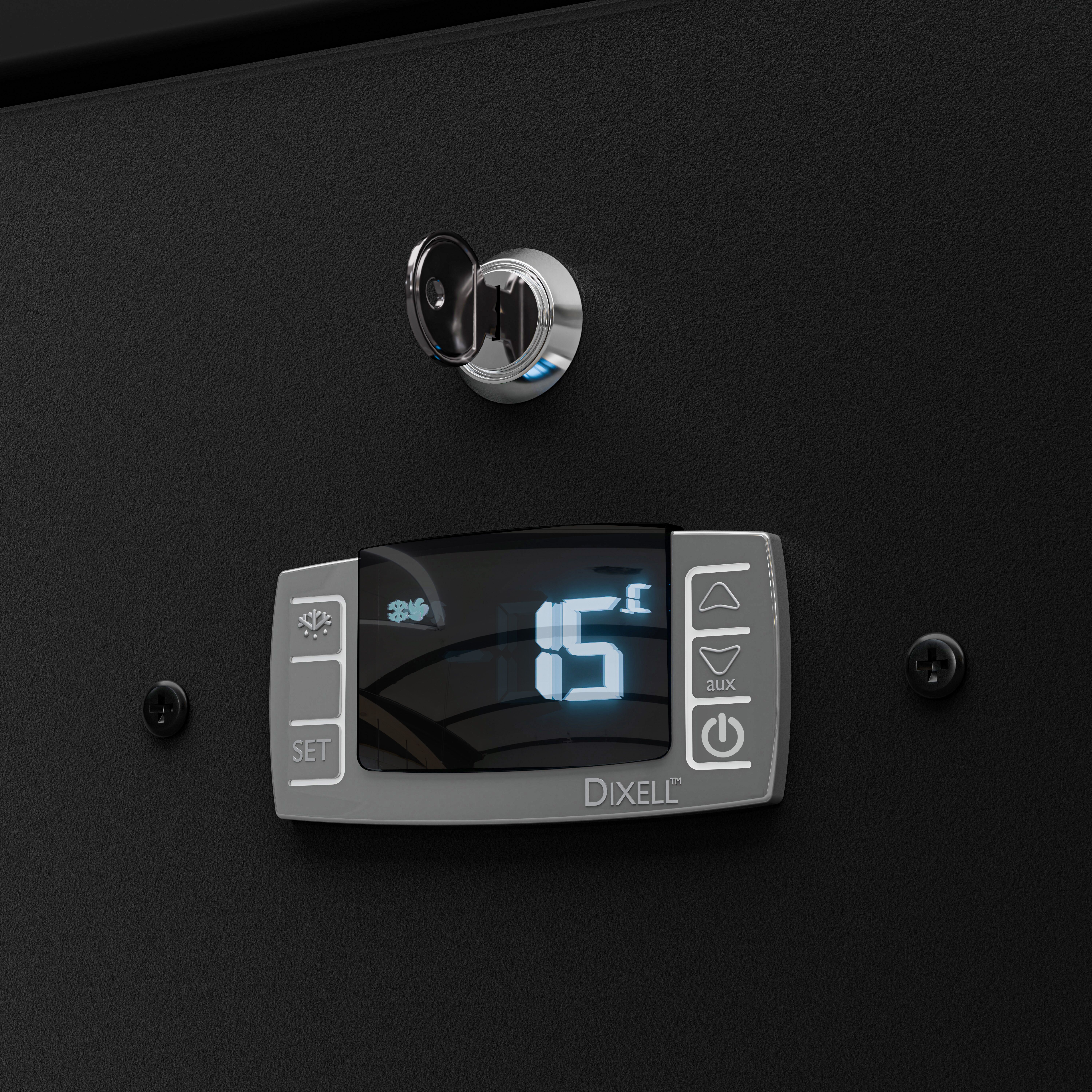 Vitrine réfrigérée à boissons - 600mm - 280 L - 1 porte vitrée - Noir - +4 à +12 °C