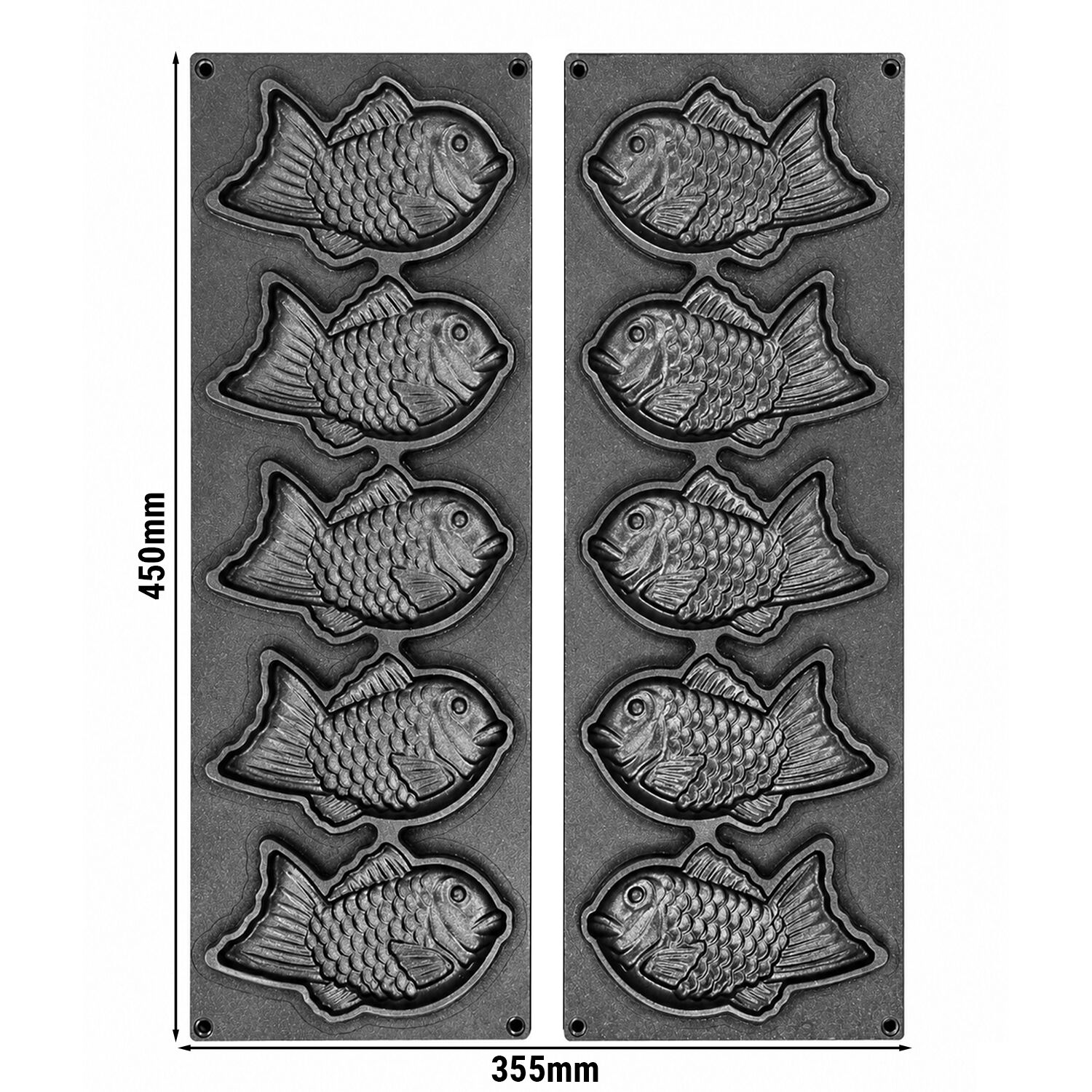 Plaques pour machine à tartelettes TMOPH - Forme : 5x poisson Tayaki