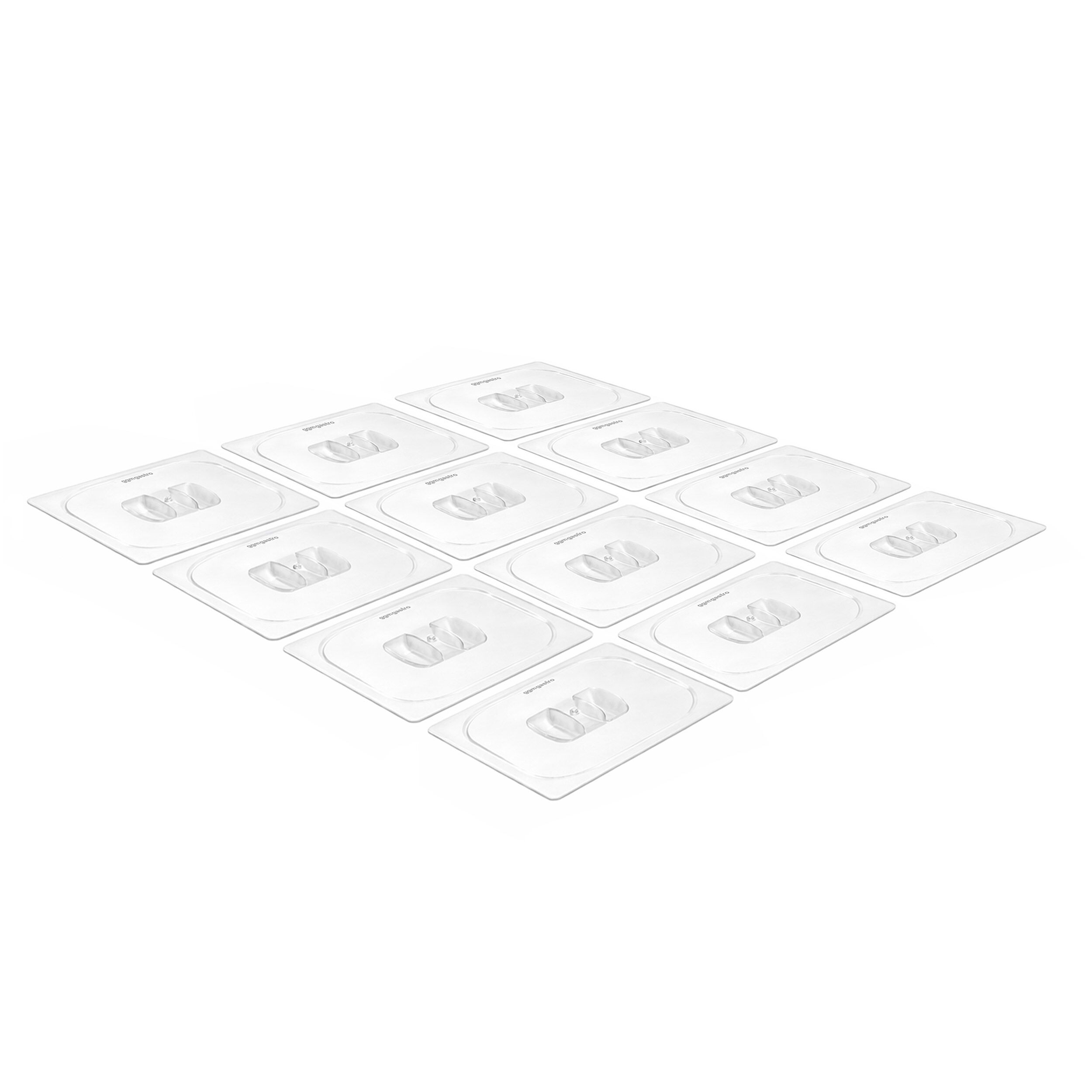 (12 pcs) Polycarbonate Lid GN 1/2 - Clear - 325x265x26mm