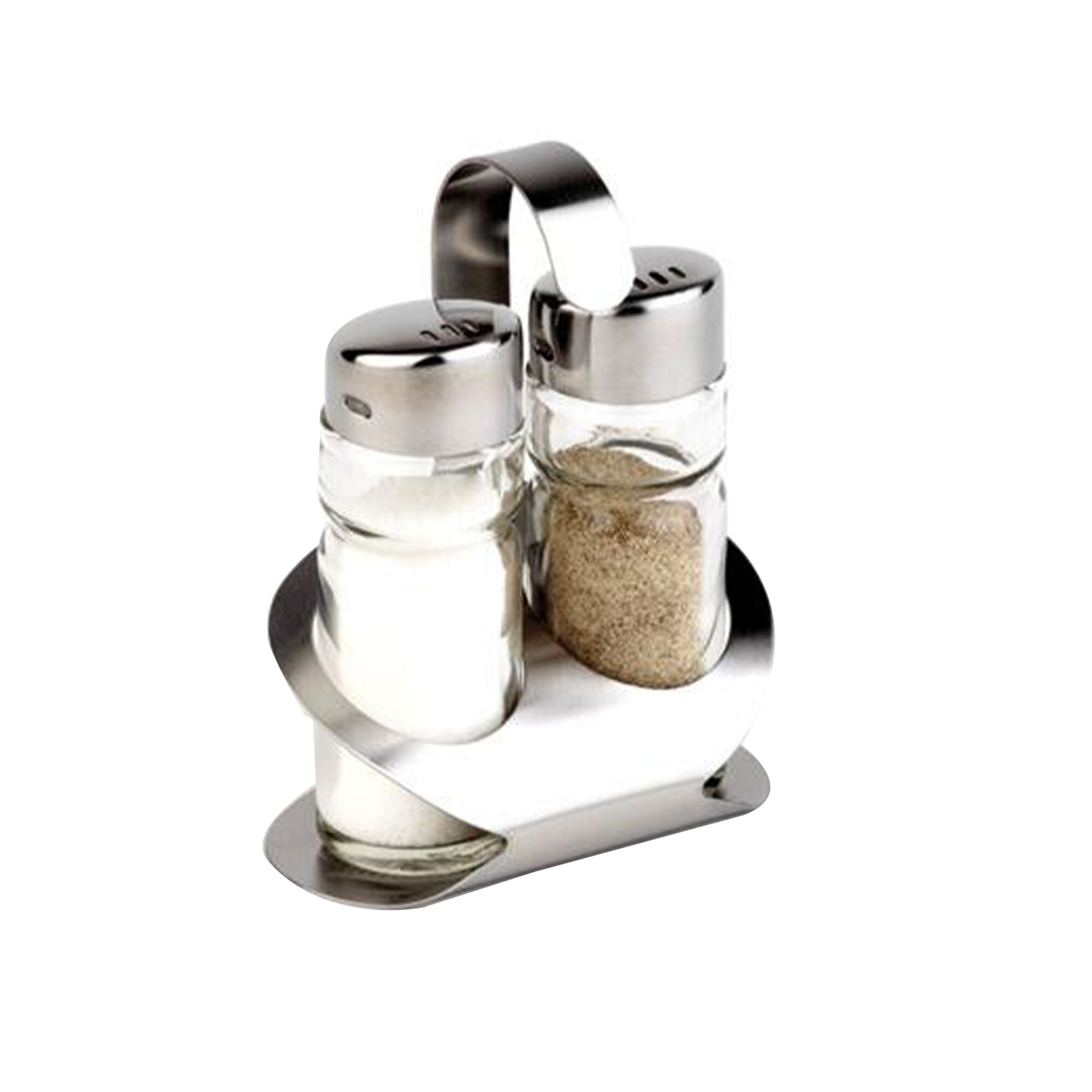 (6 pièces) Ménage - PRO - support en inox - incl. 2 salières et poivrières
