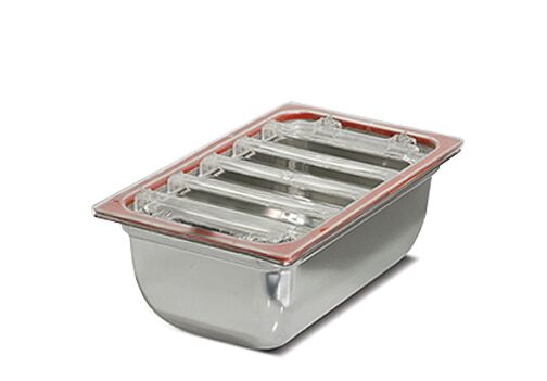 (5 pcs) Bac GN - GN 1/1 - 200mm de hauteur - avec couvercle