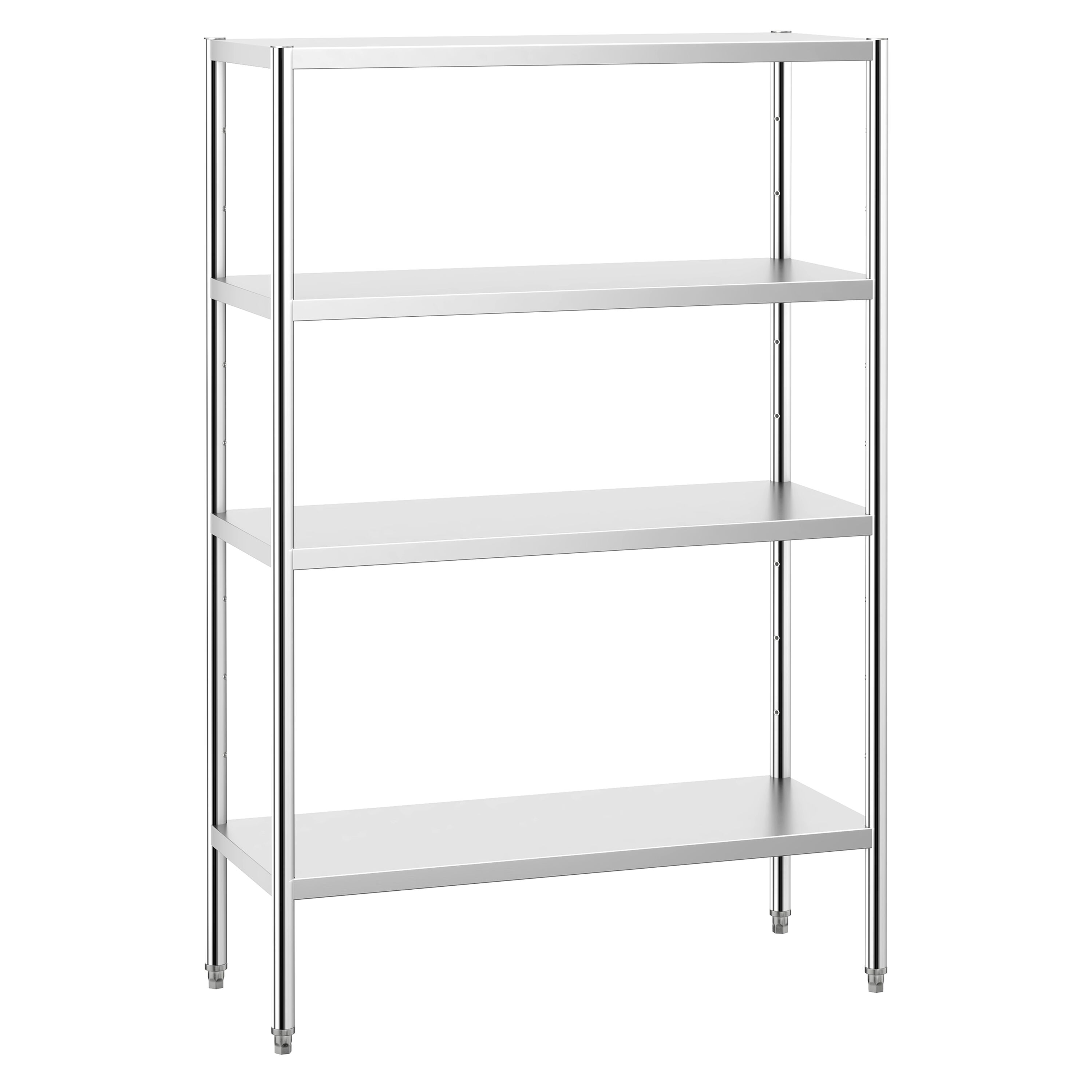 Étagère en inox PREMIUM - 1200 x 490 mm - avec 4 étagères (réglables)