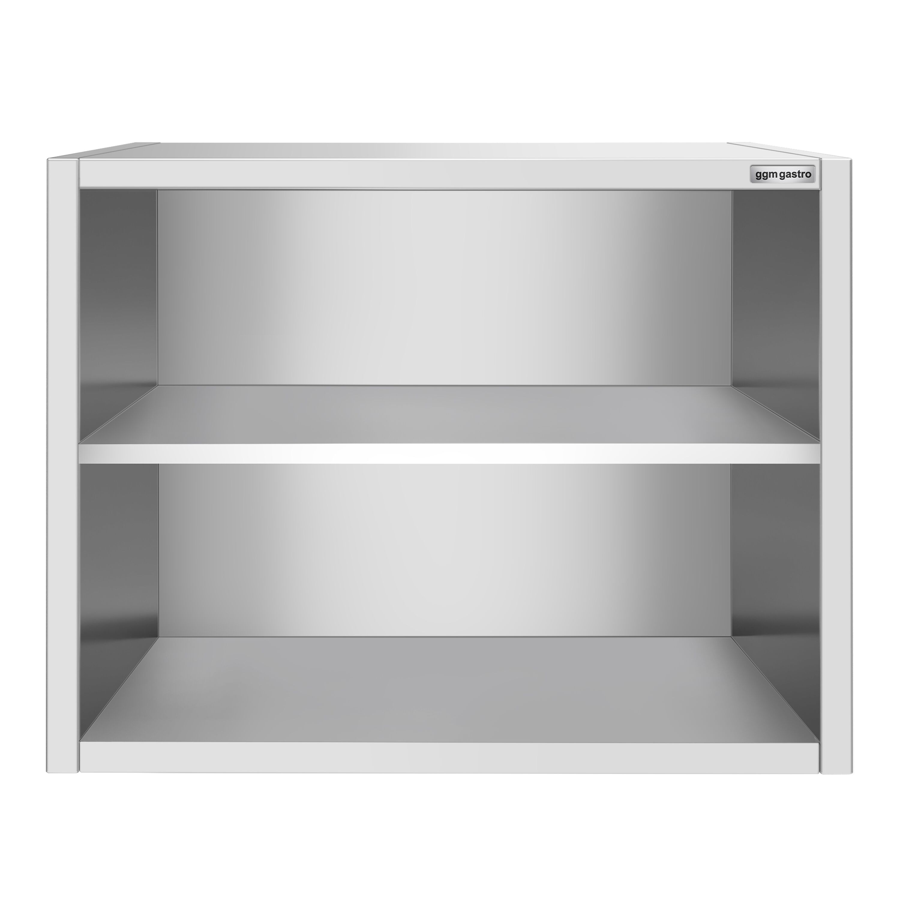Armoire murale en acier inoxydable PREMIUM - 800x400mm - sans portes (ouvert) - 800mm de haut