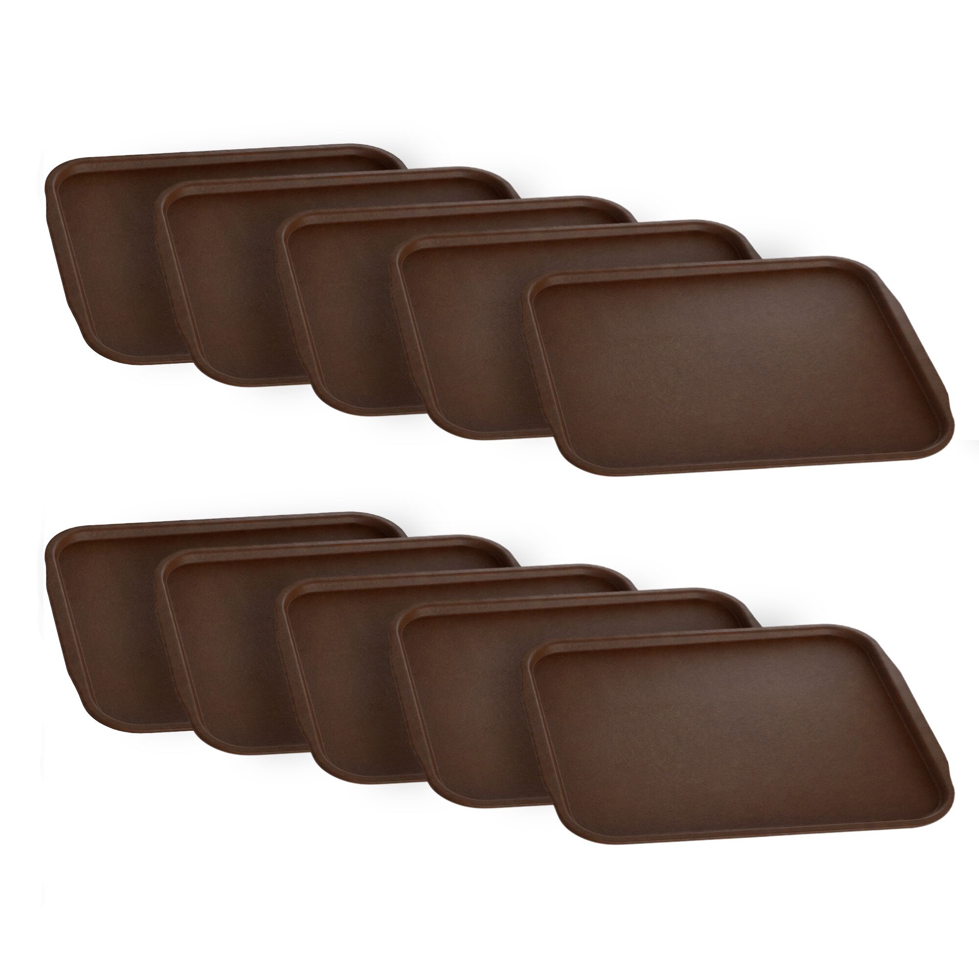 (10 pièces) Plateau De Service - Marron - 460 x 360 mm